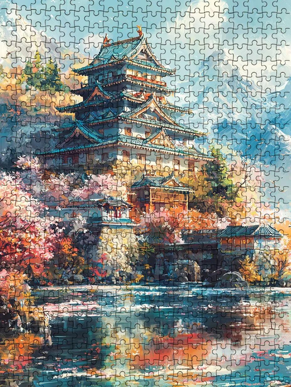 Puzzle 2000 Pezzi Vista Del Tempio 3D Puzzle per Adulti Impegnativo, Educa Puzzles Artistico, Divertente E Stimolante Puzzles Decorativo per La Famiglia, Regalo e Decorazione Pareti BXHZW6-863