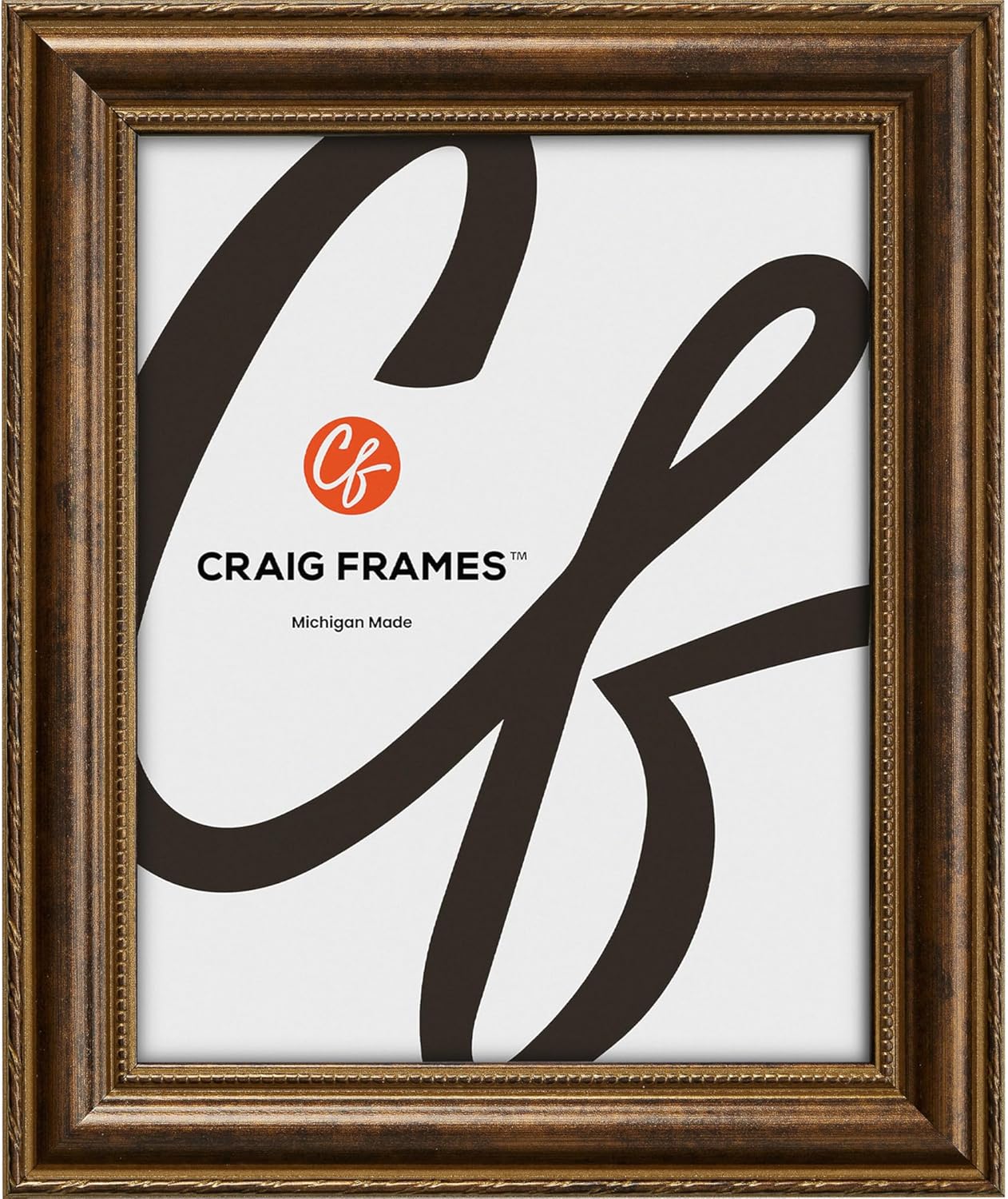 Craig Frames 24x36 Picture Frame  Victoria Ornate Bronze 1.5 Inch Wide Solid Wood Moulding, Vintage Decorative Finish, Includes Plexiglass and Backing, Wall Display Frame for Art, Posters, or Photos