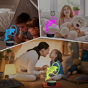 Amazon.co.jp: Lampeez 海洋動物3Dランプキット、イルカ、カジラ