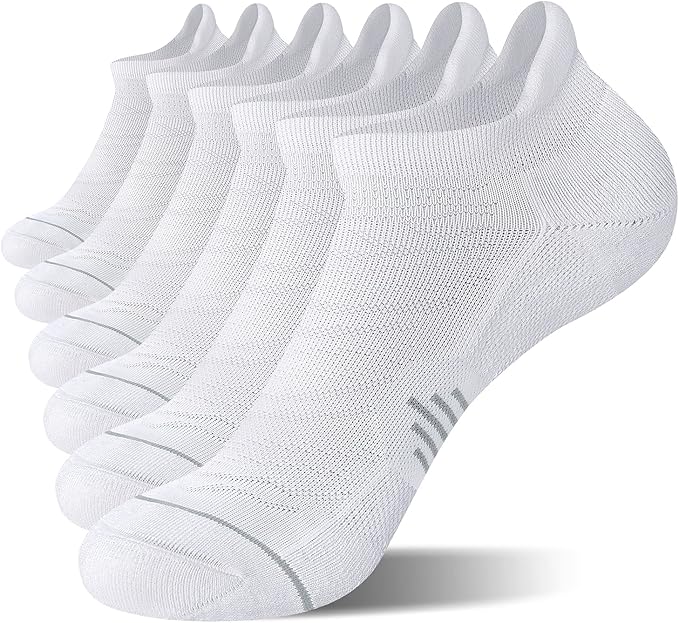 Fitrell 6 Pack Women's Ankle Running Socks, Low Cut Athletic Socks With