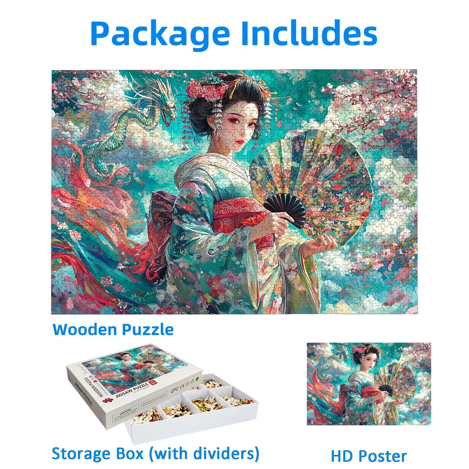 Puzzle 5000 sztuk Japonia, Uroda Puzzle 5000 sztuk dla dorosłych i nastolatków, drewniane puzzle z wykwintnym opakowaniem, rodzinne gry edukacyjne, dekoracje domu, prezent dla dorosłych-1641