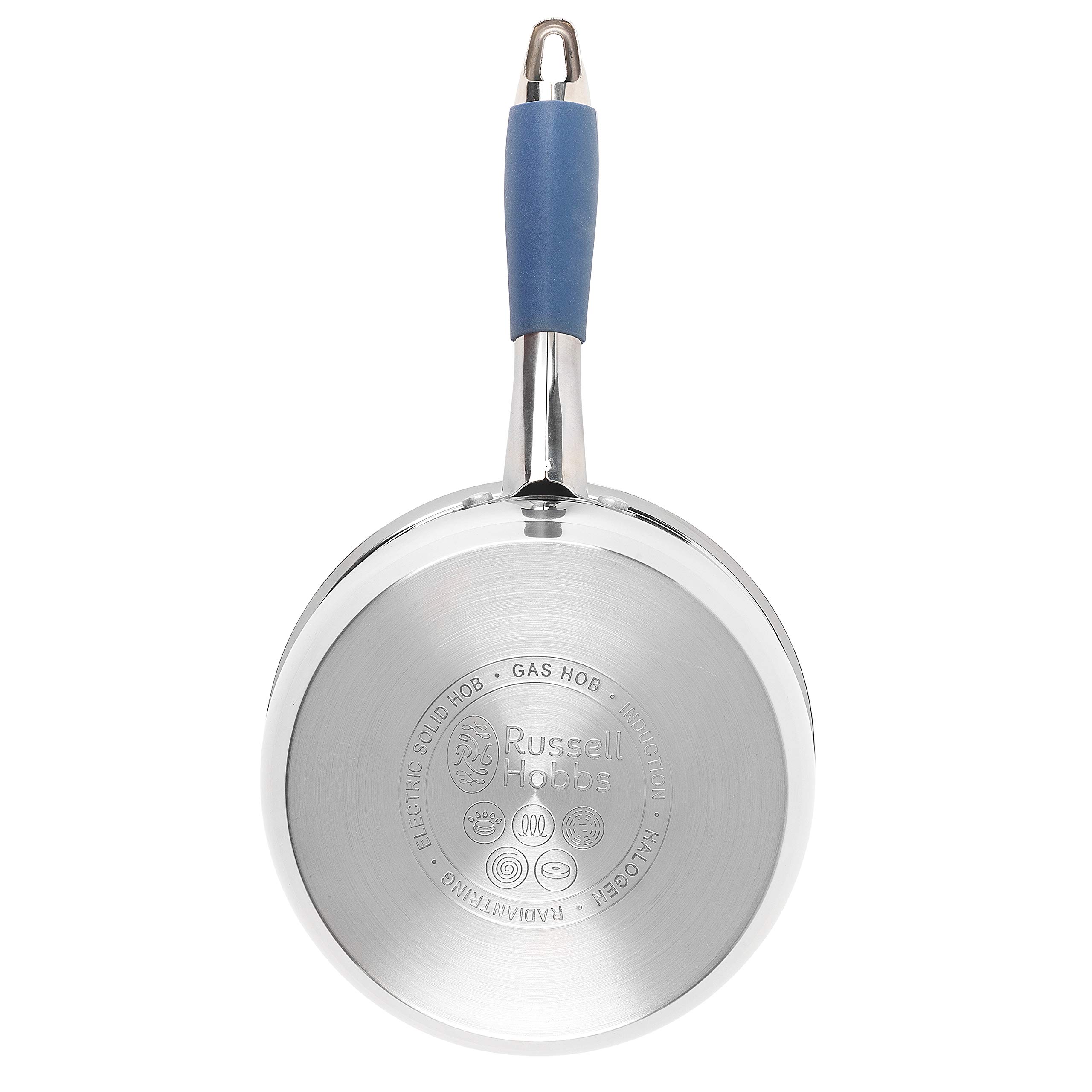 Russell Hobbs® RH01178EU - Batteria di casseruole in acciaio inossidabile da 3 pezzi | 16/18/20 cm | Con coperchi in vetro temperato