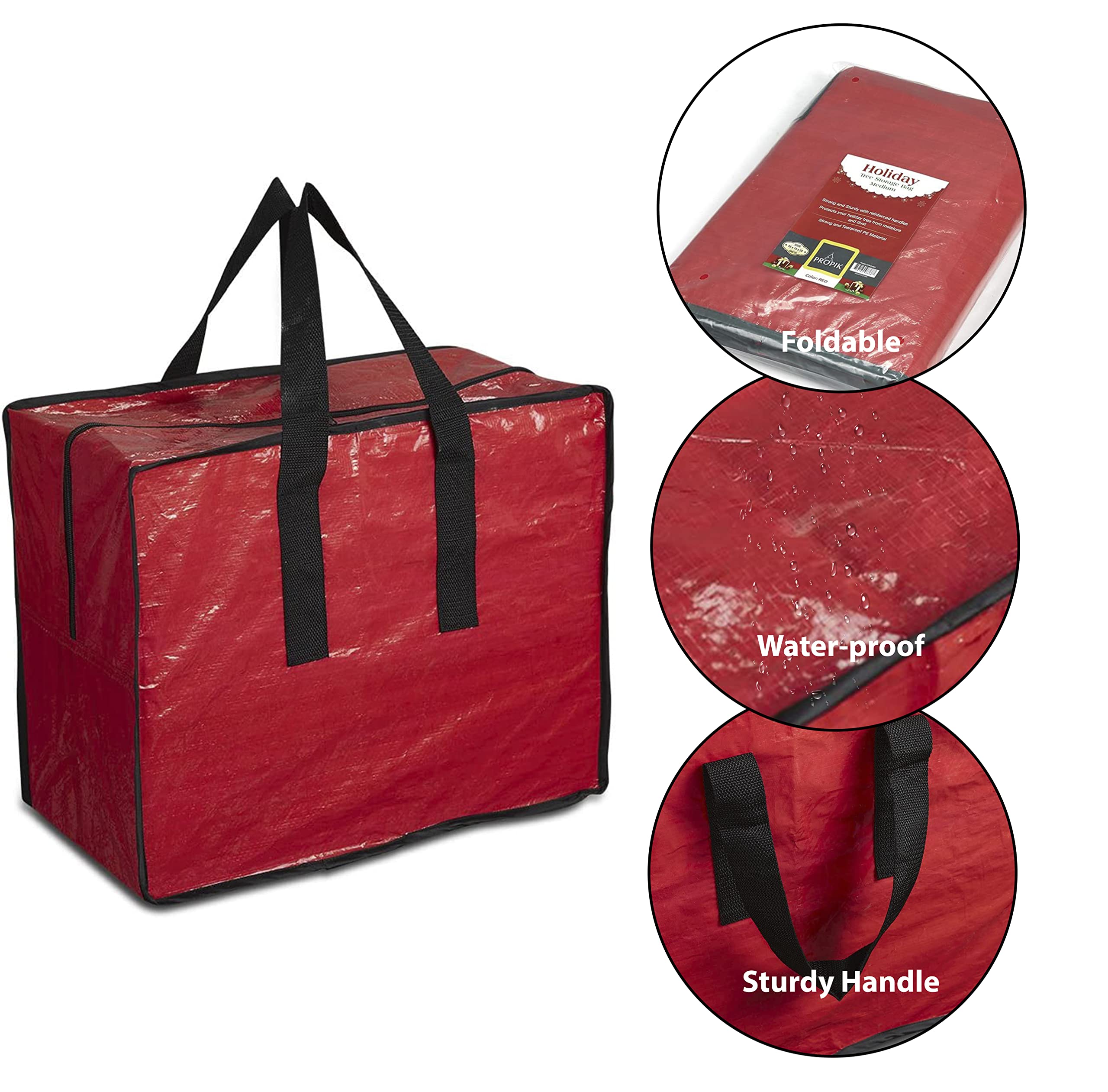 1 Sac De Rangement Pour Sapin De Noël, Sac De Rangement Vertical Pour Les Débarras, Double Fermeture éclair, Matériau Imperméable, Pour Le Salon. | Leroy Merlin