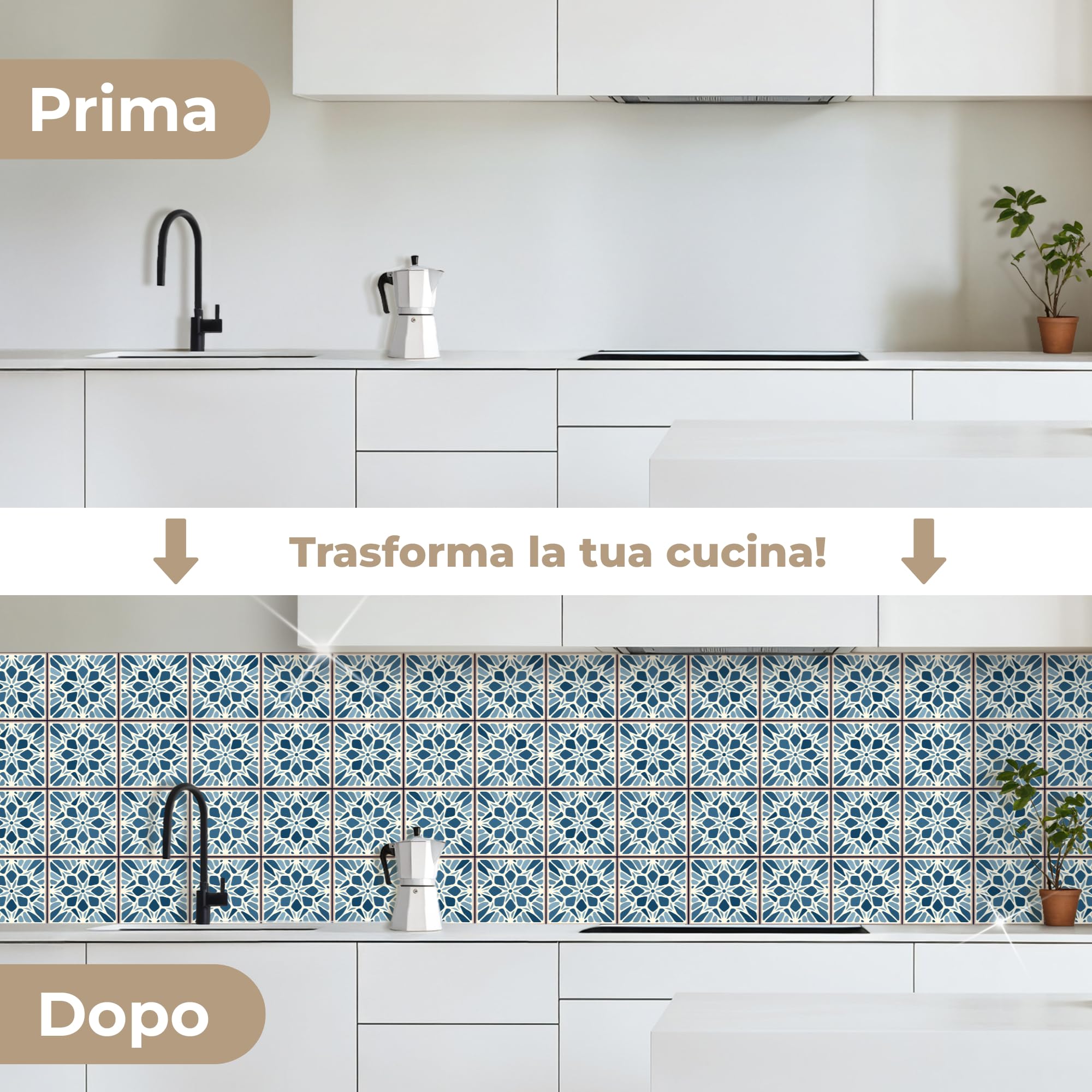KitchenYeah© Paraschizzi Cucina Adesivo 60x250 cm Pannello Parete per Paraspruzzi Adesivi Muro Piastrelle - Vintage - Motivi