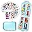 Pill Organizer with Medicine Labels 161 Labels Travel Daily Pill Container Mini Medication Organizer Storage Pill Organizer Travel Essentials Pill Case 7 Day (Blue, 1 Pack)