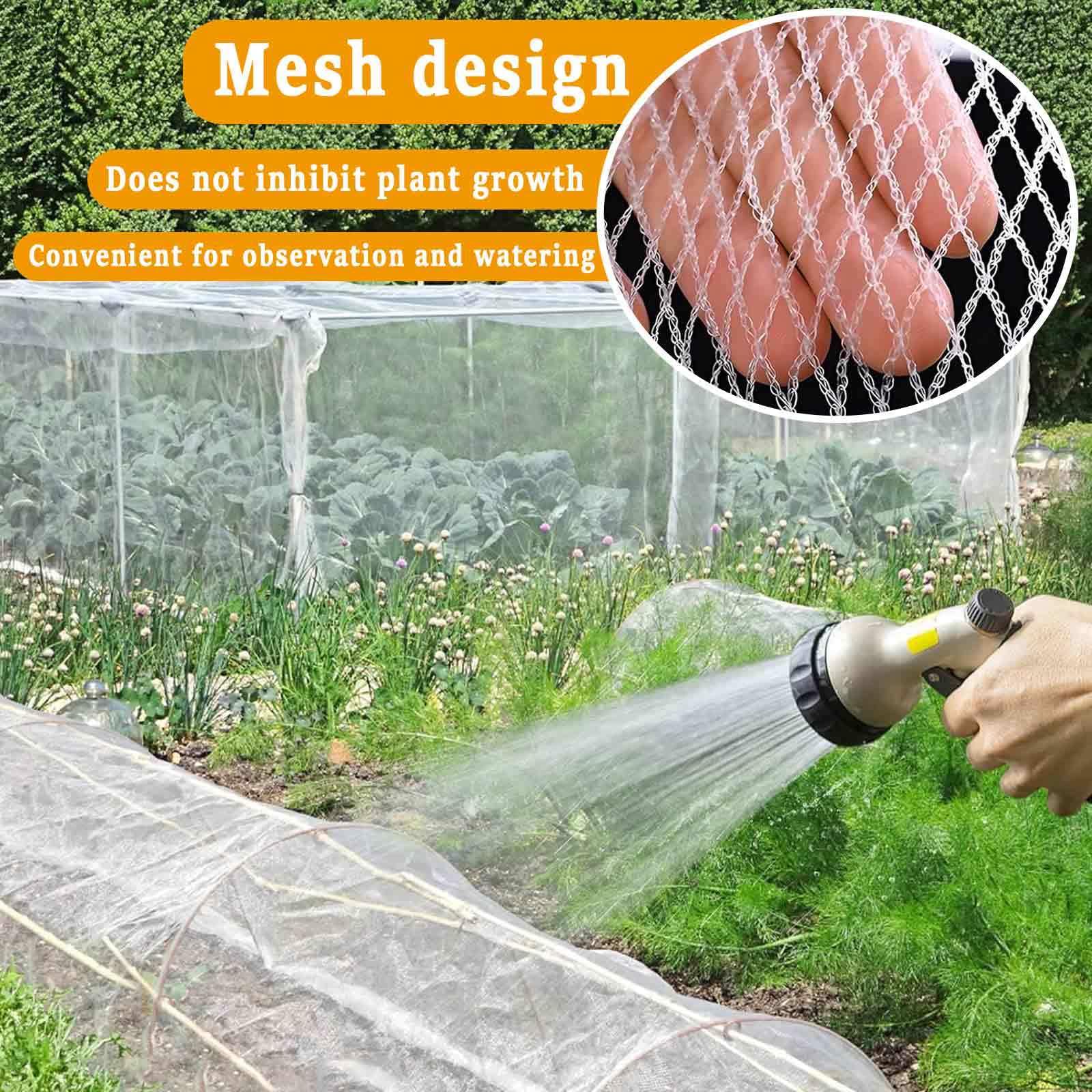 Malla Protectora para Gatos de jardín - 4 m x 10 m. Malla Fina para Proteger árboles frutales, hortalizas y Plantas. Barrera eficaz contra Aves y plagas en huertos.