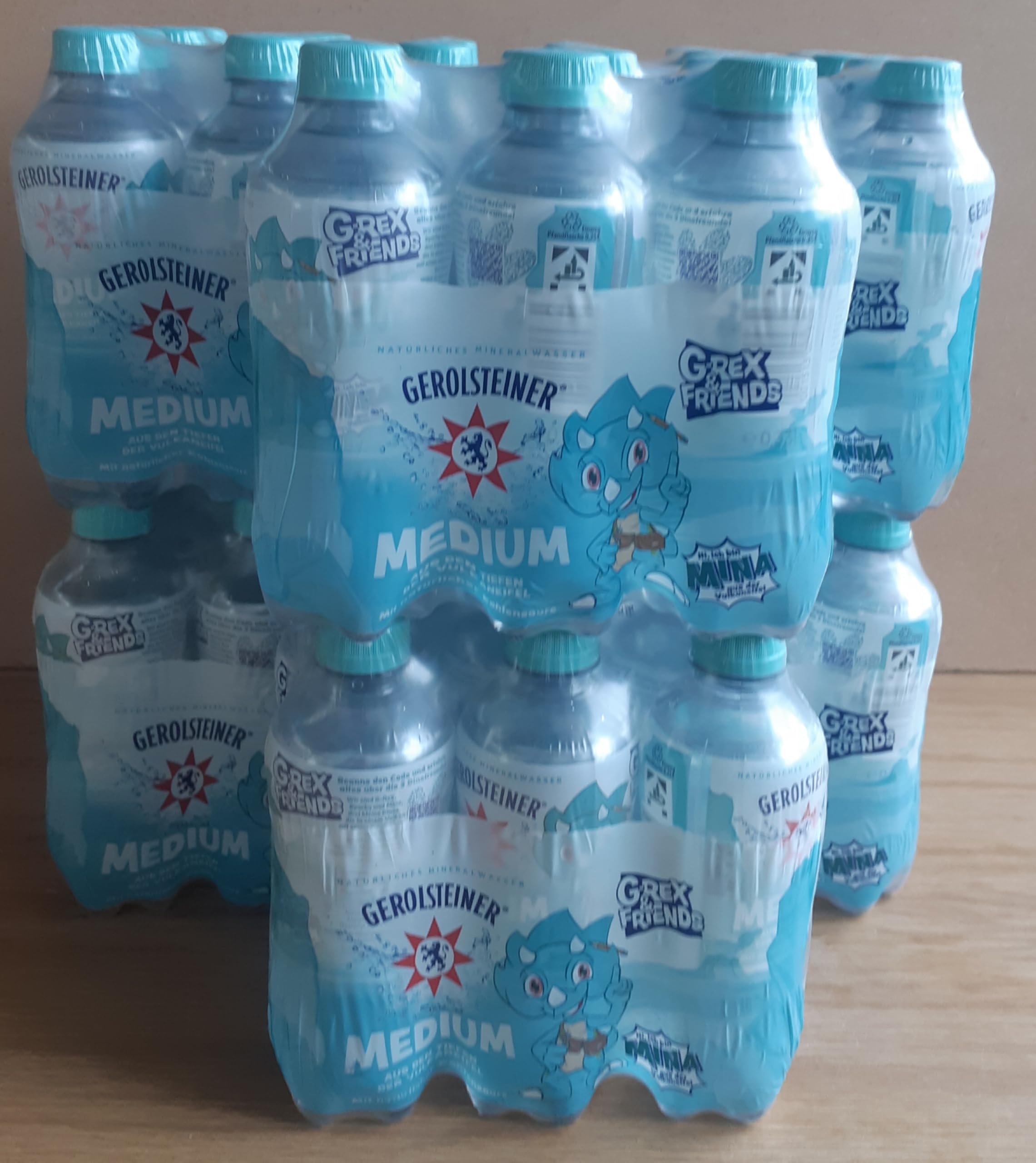 Medium Mineralwasser Gerolsteiner, 48 Flaschen, 0,5 Liter pro Flasche, inkl. Einwegpfand