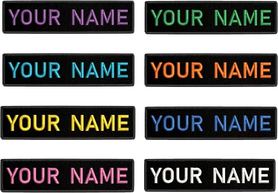 Customizable Text 1x3 Patch w/Hook Fastener Morale Patch - Black