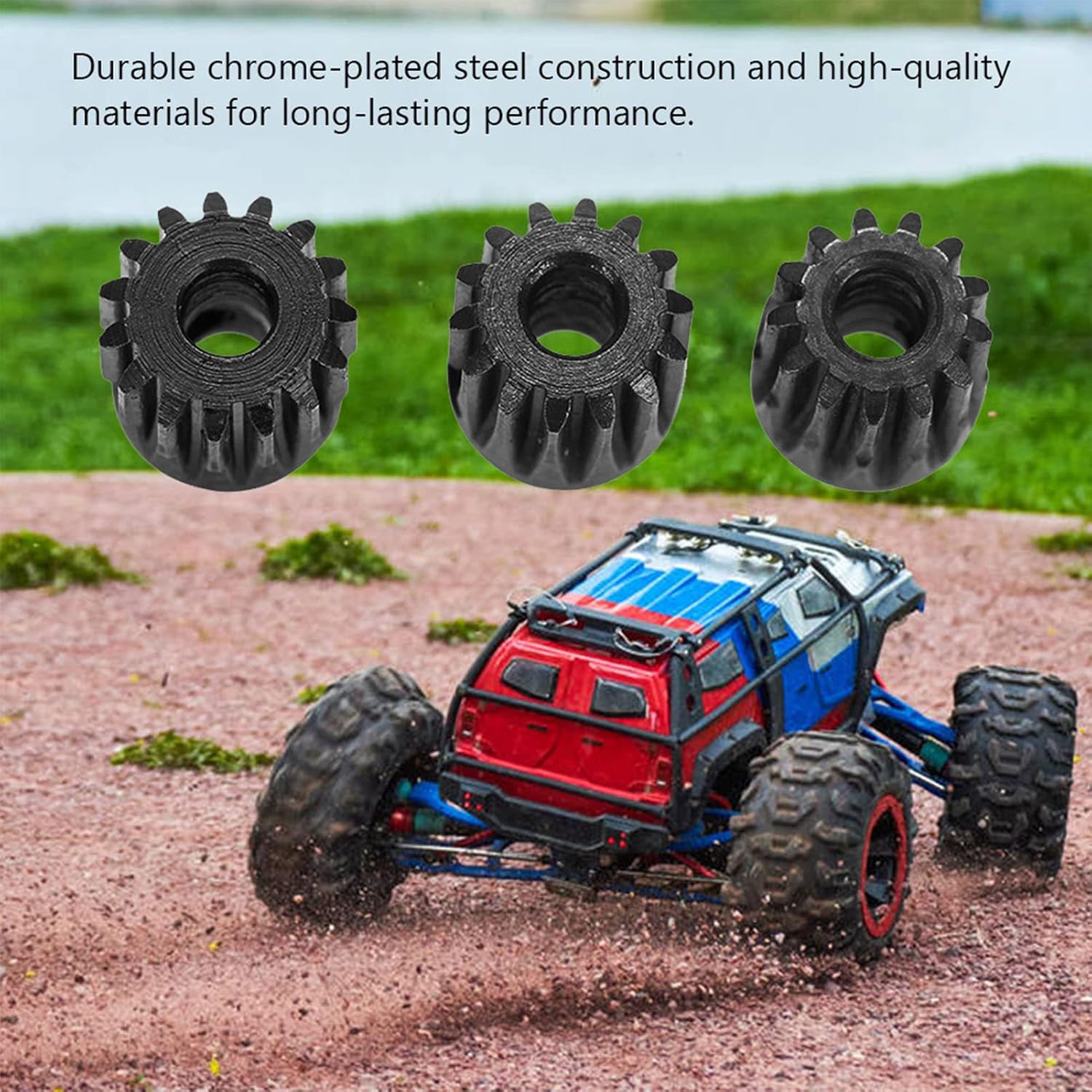 48DP 13-23T Car Engine Gear Combination For 1/10 RC Cars, Durable Steel Engine Pinions and RC Car Accessories, RC Car Engine Gear Kit