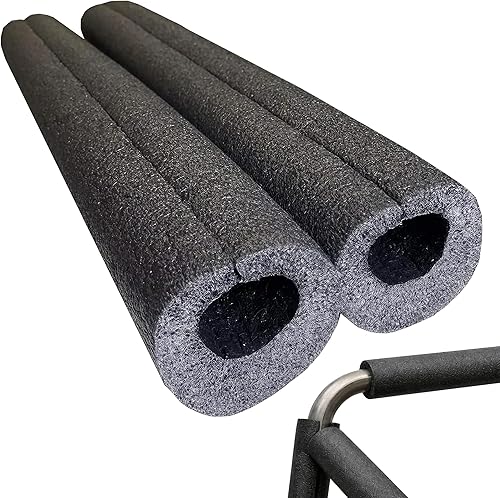 Oodles of Noodles Almohadillas de espuma negra para barra antivuelco, 3 pies, ignífugo, cubiertas de tubo de espuma de alta densidad preranuradas,