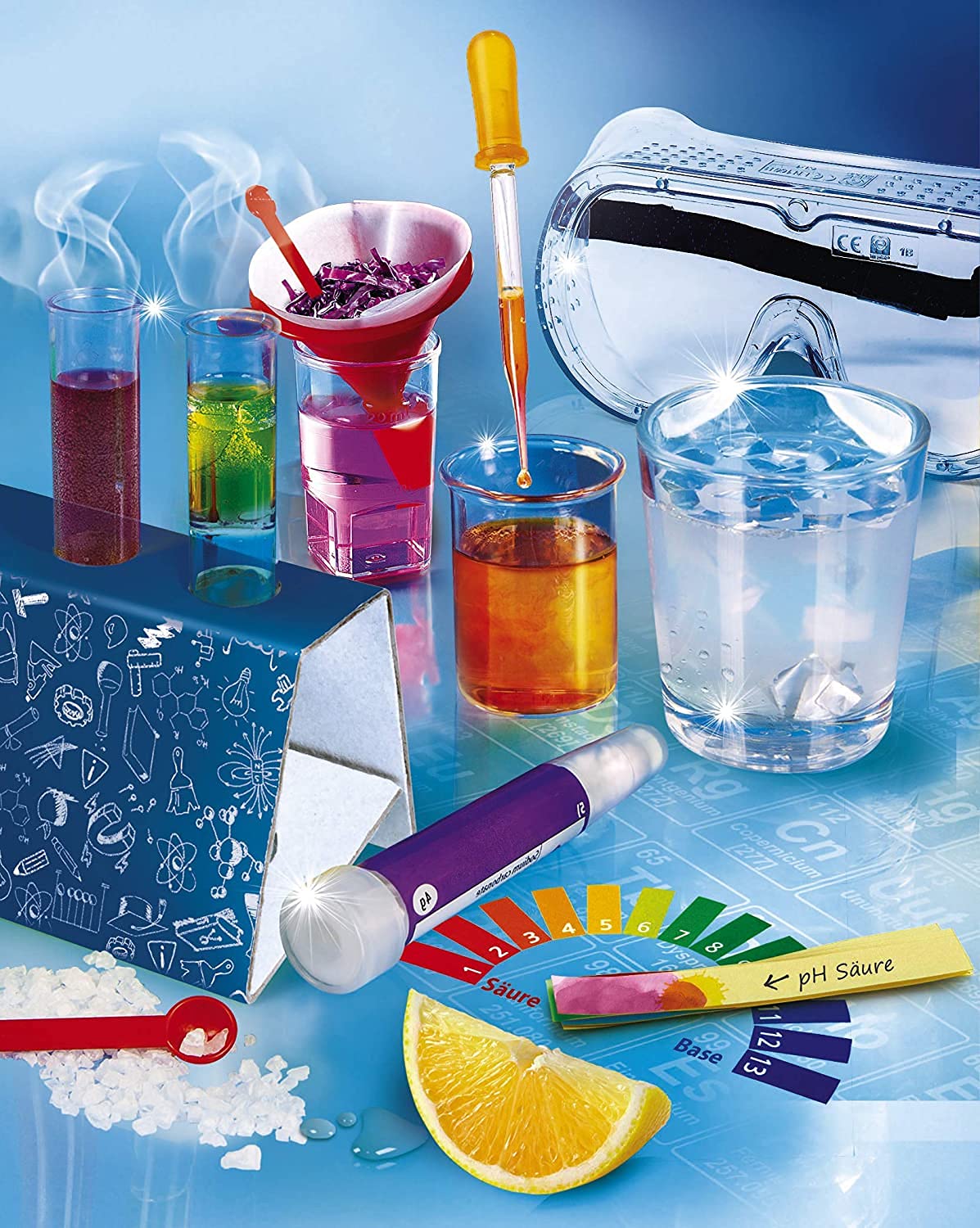 Clementoni 59072 Galileo Science - Chemistry Lab Mini Set Toy for Children Aged 8+, 50 Experiments for Home, Colourful Experiment Box, Easter Gift Idea
