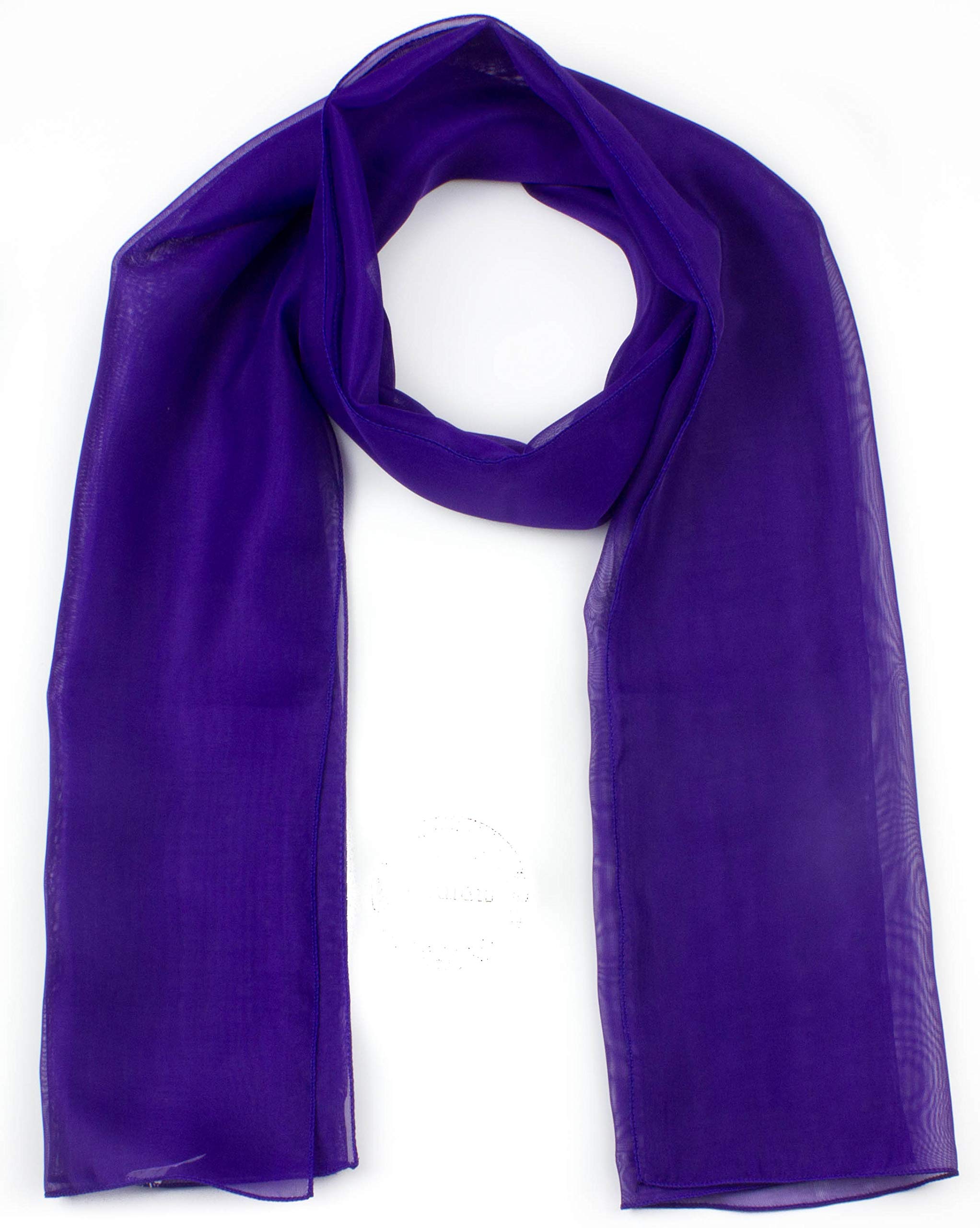 Mytoptrendz Women's Purple Mytoptrendz® Scarf Plain Chiffon Soft Wrap