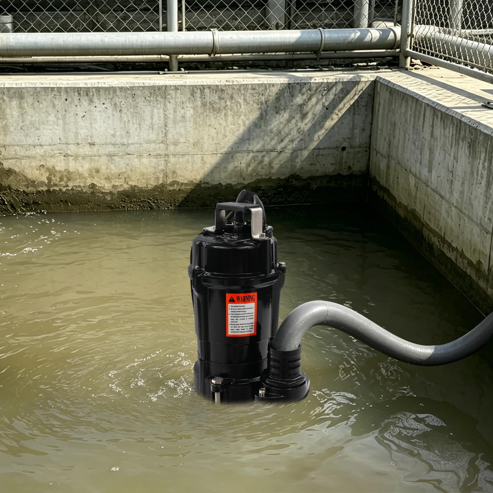 Schmutzwasser Tauchpumpe 750W 19m³/H 18m Förderhöhe IP68 Mit Wärmeschutz Für Abwasser Keller Garten Schwarz