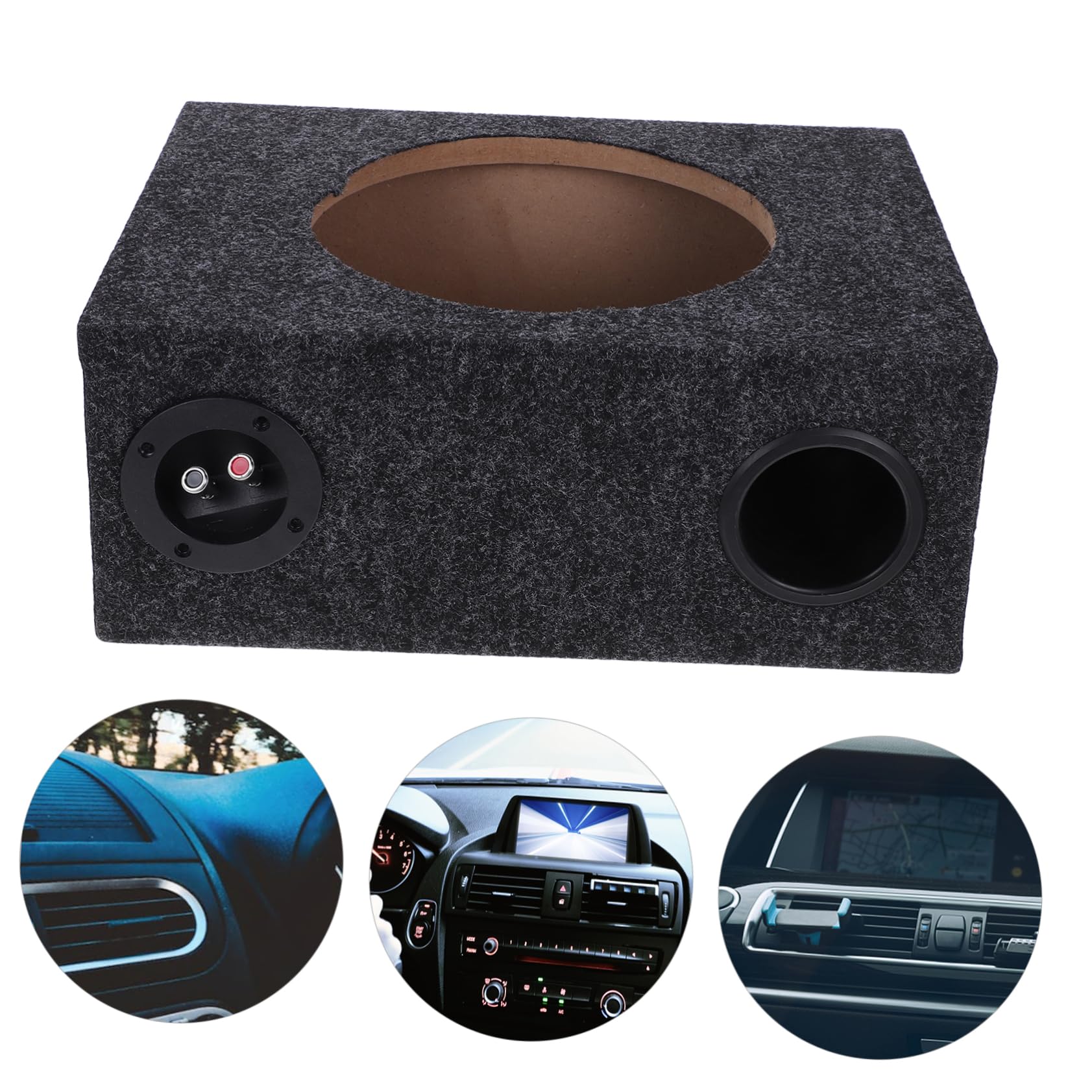 Cabilock Gehäuse Für Subwoofer Auto-subwoofer-Box Aus Holz Abs Und Zinklegierung Für LKW Und Fahrzeug Mit Abdeckung Für Soundsystem