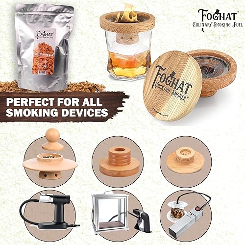 Vista 145 de Virutas de madera – Virutas de roble de vino caliente de 4 onzas para ahumador, whisky y bebida, chips de madera natural y culinaria para ahumadores