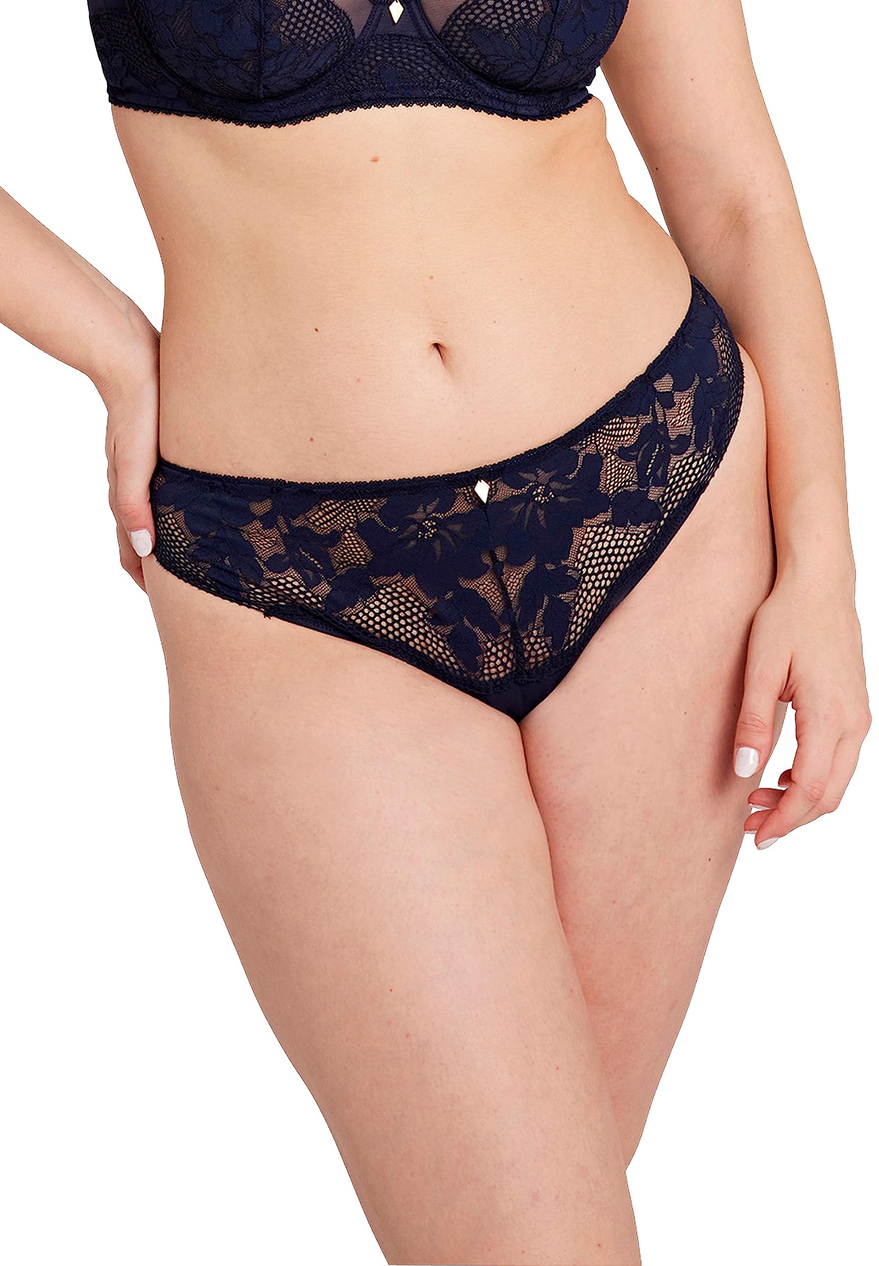 Culotte Sans Complexe Modèle INES - Taille 38/40, Imprimé Graphique Bleu, Polyamide, Neuve