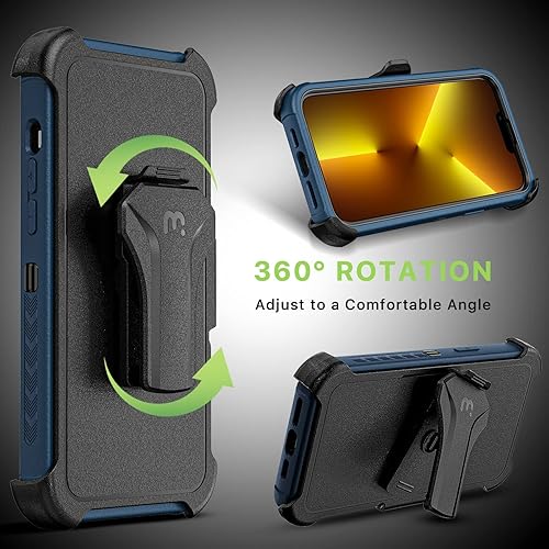 Miniatura 10 de MYBAT PRO Maverick Series - Funda a prueba de golpes, para iPhone 13, con funda de clip para cinturón y vidrio templado, 6.1 pulgadas, resistente