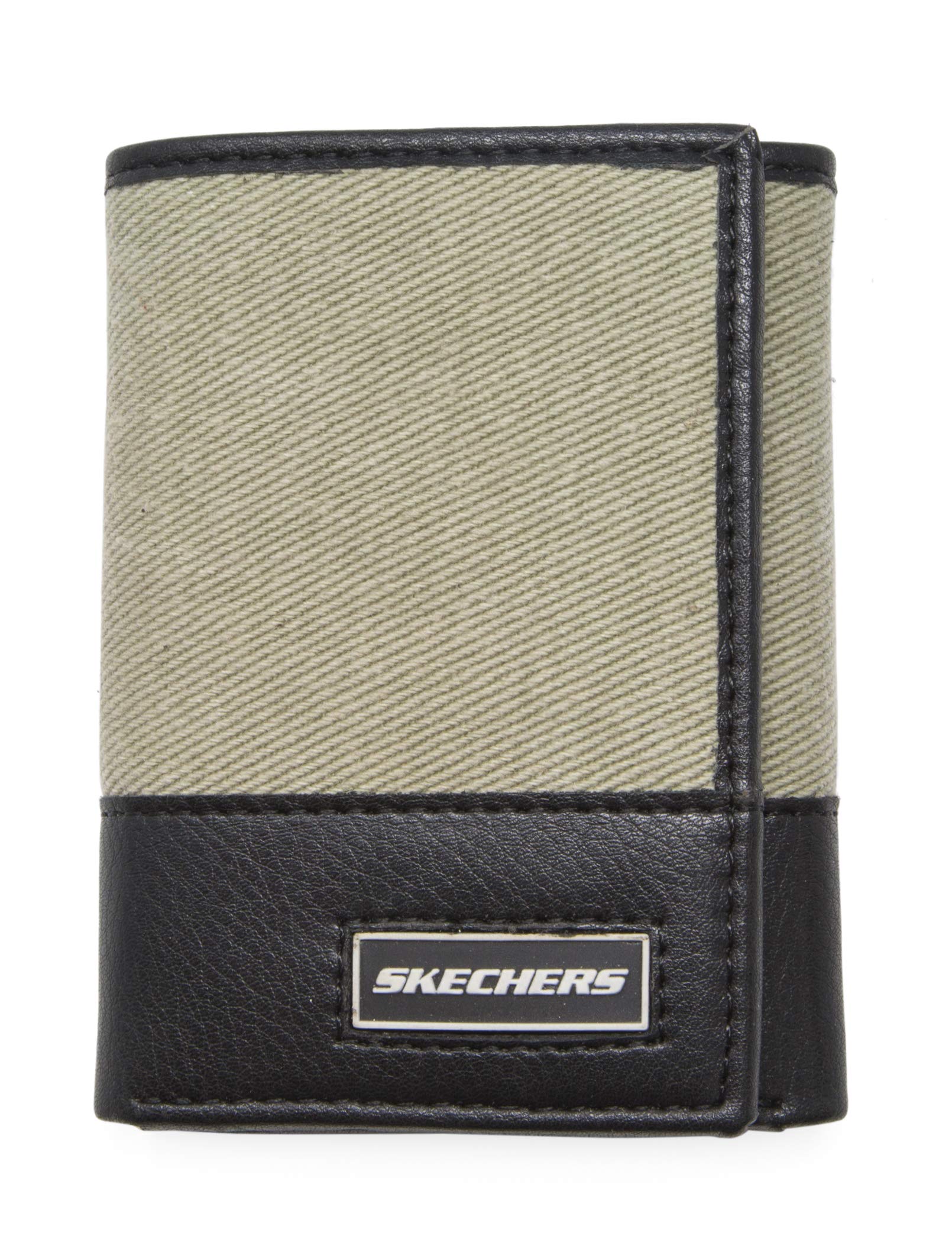 Skechers Men's Passcase RFID Leather Wallet with Flip Pocket