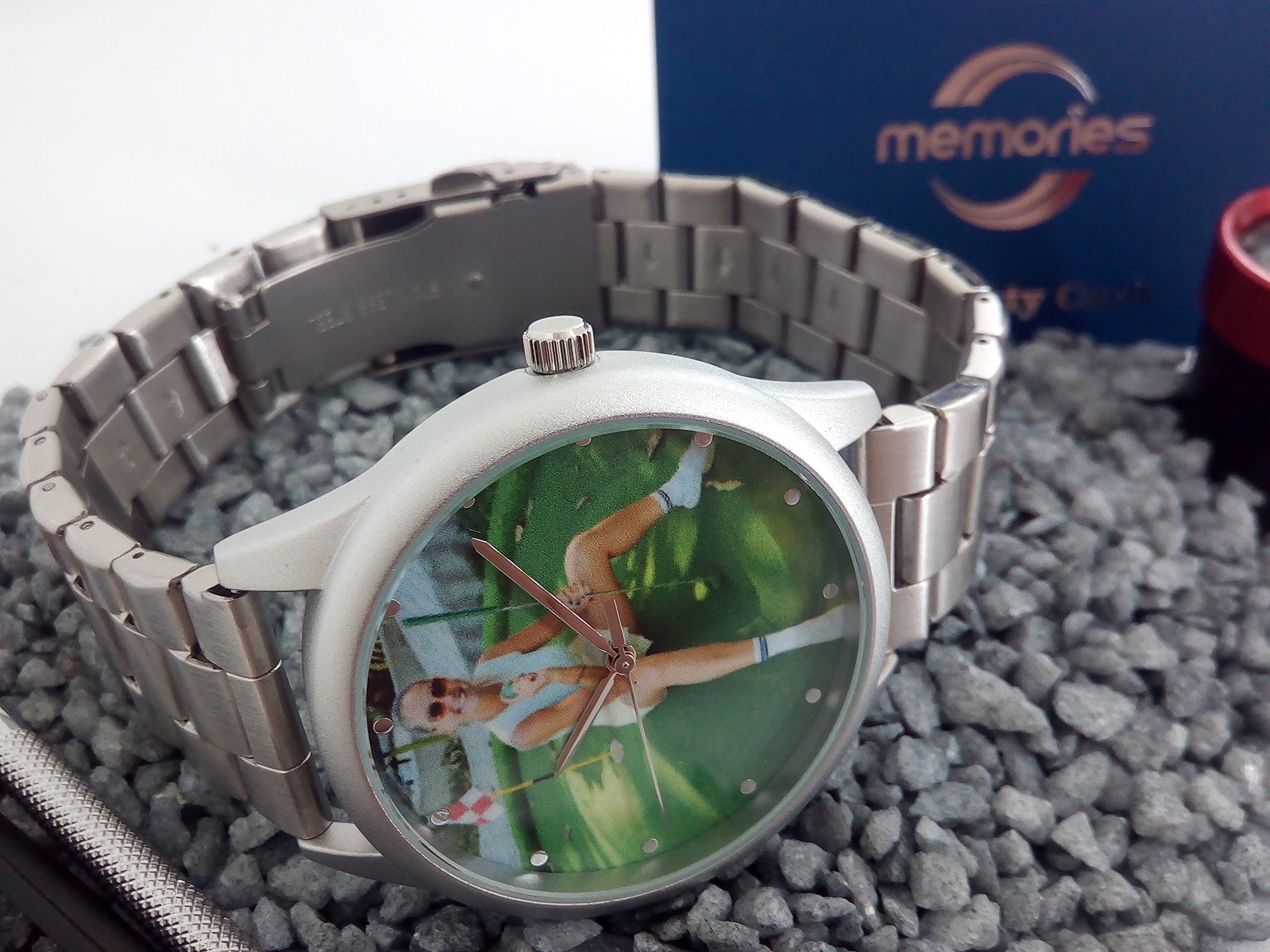 Reloj con foto de regalo de 41 mm, 3 bar, fecha y reloj para hombre con foto personalizada, fabricado en Alemania