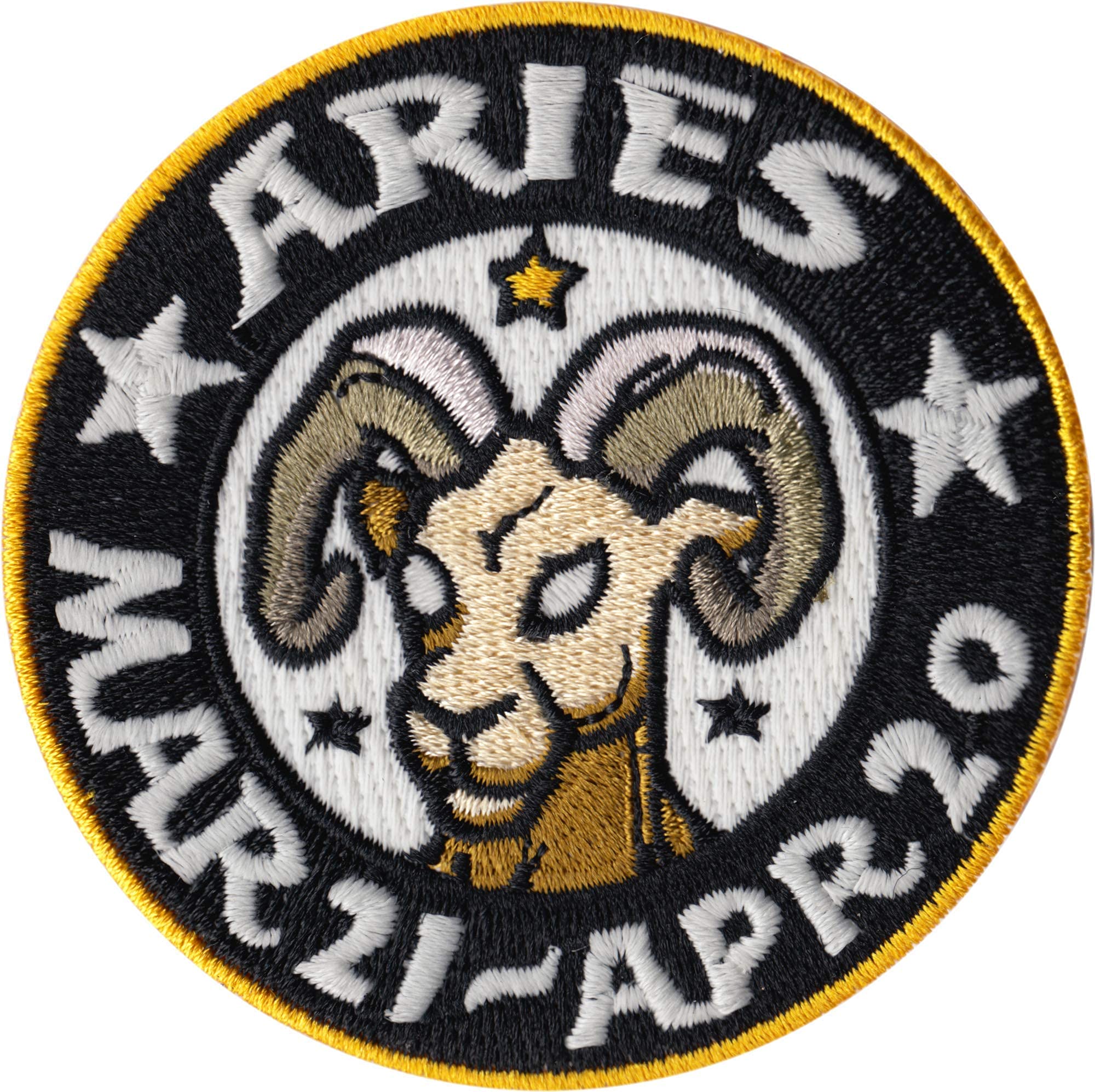 Square Deal Recordings & Supplies Zoltan Fortune Telling Machine - Glow in The Dark Aries - 3 Embroidered Patch