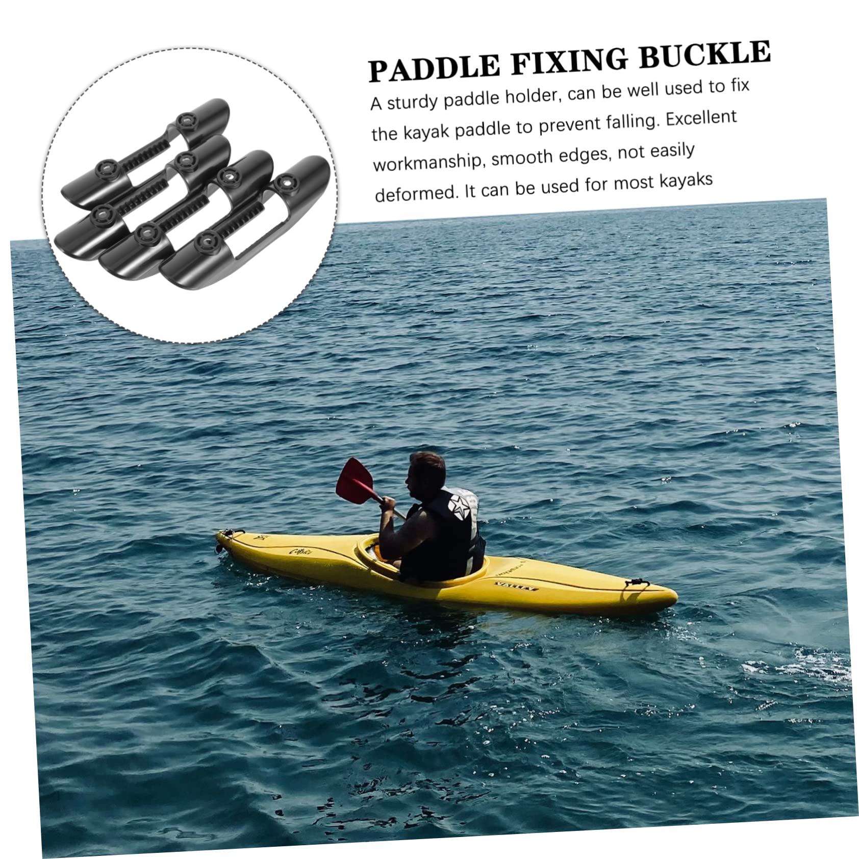 UPKOCH Paddelschnalle Kajak Paddelhalter Clip An Deck Montierter Paddelhalter Halter Für Paddelhalterung Paddelhalter Für Kanus Paddelklemme Mit Schraube Paddel-Clip Black Plastik