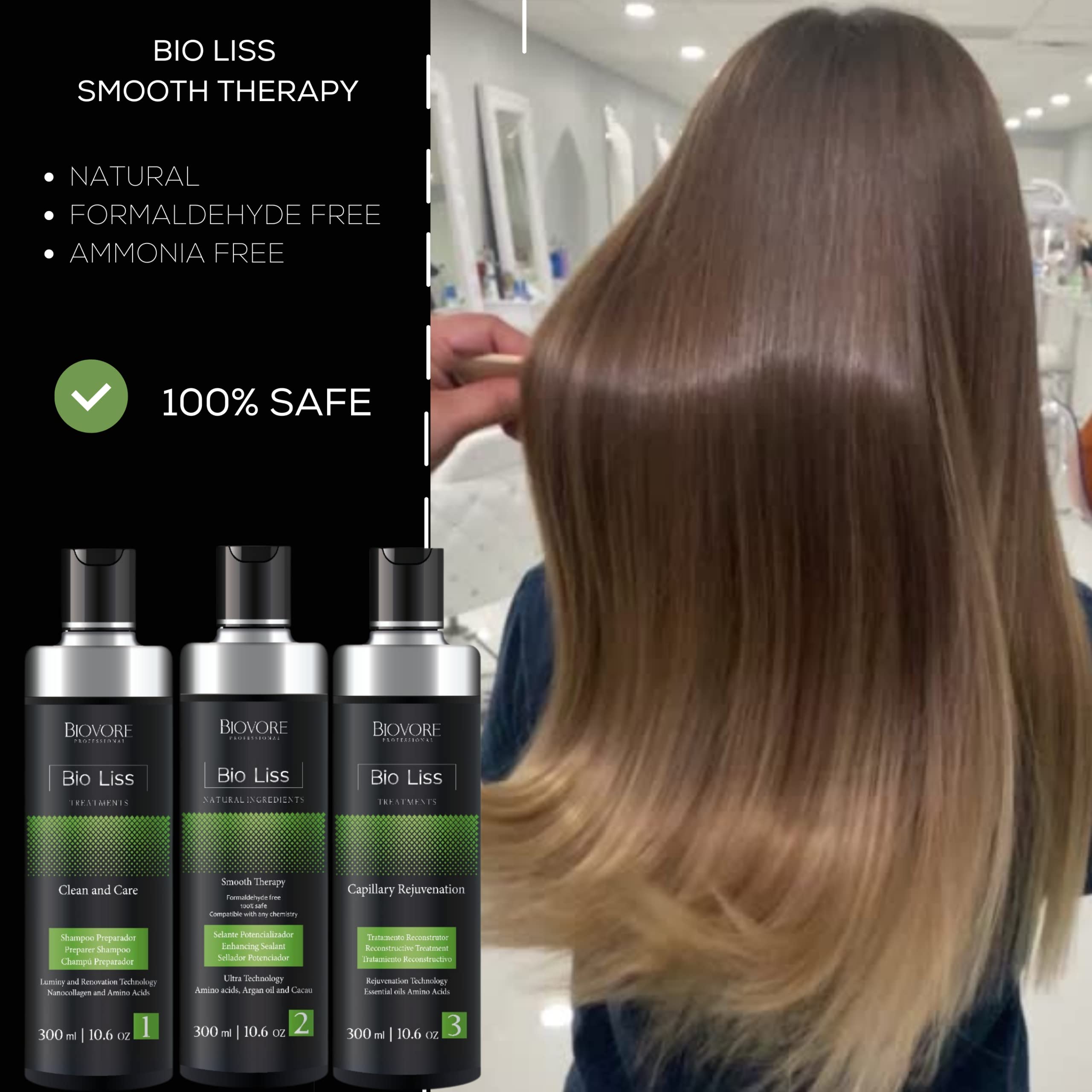 Biovore Professional Bio Liss Keratin Hair Treatment kit 10.6 oz 300