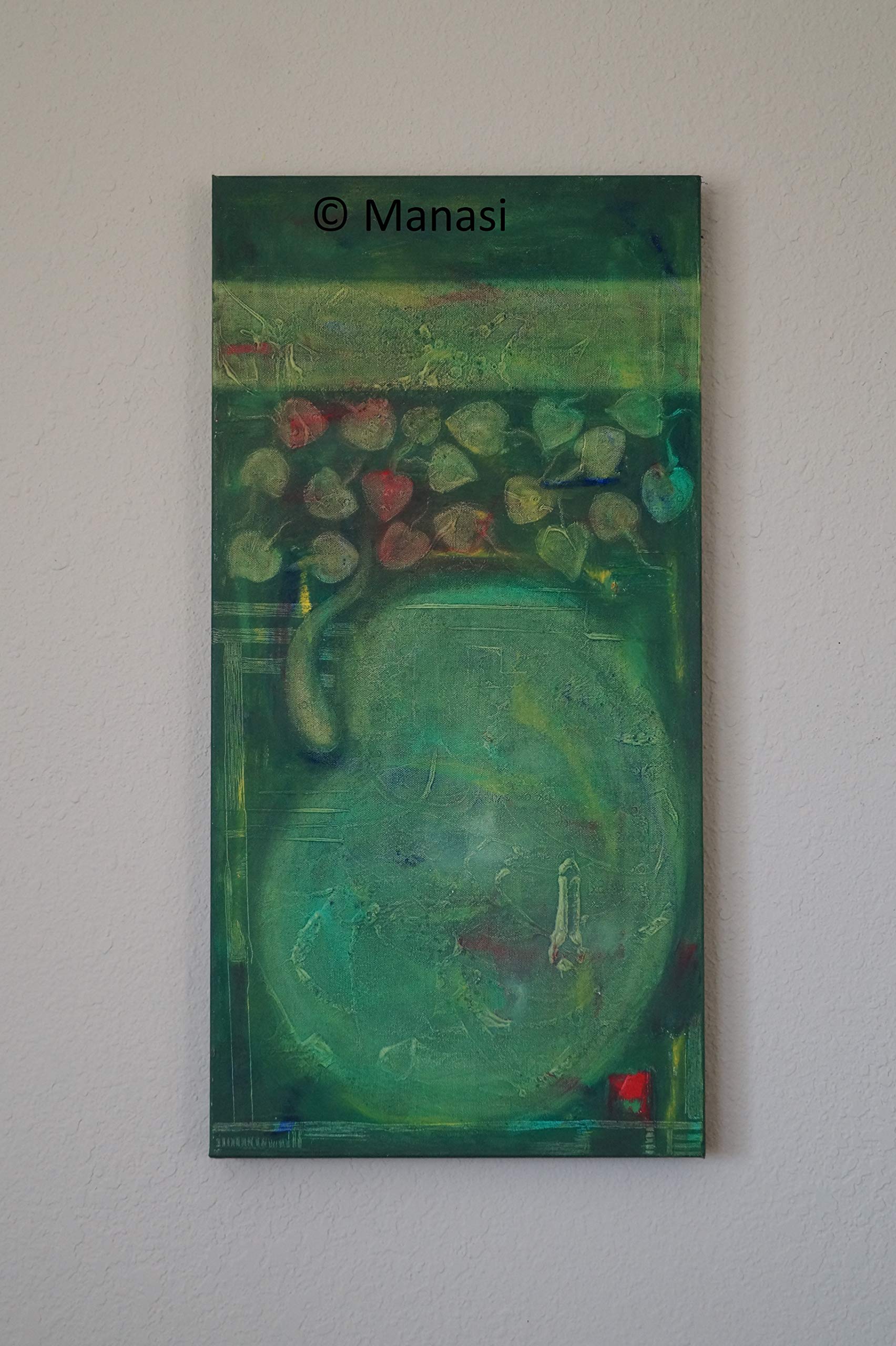 Painting By Manasi - Oil on Stretched 30 X 15 X 1.5 Canvas