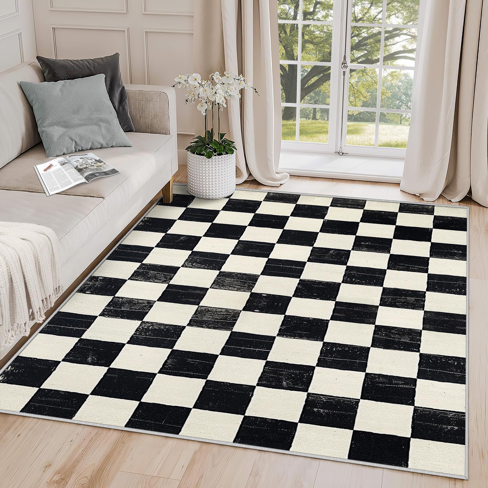 Amazon.com: Generic 3x4 Rug, Checkered Door Mat Washable Non Slip