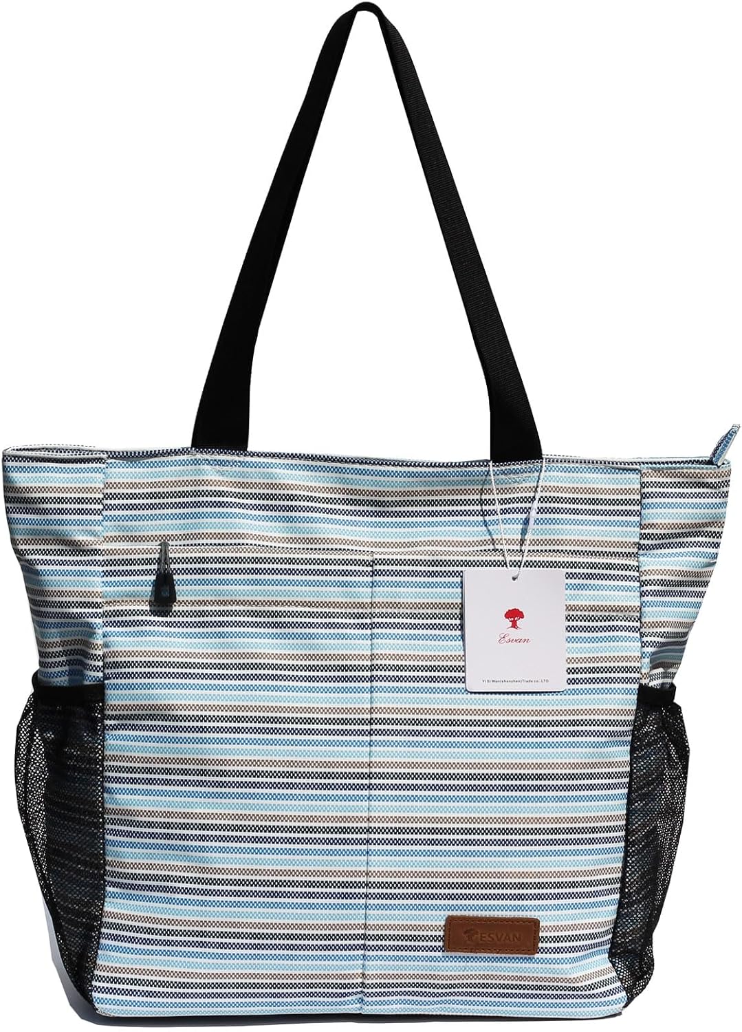 ESVAN Original Floral Tote Bag Large Shoulder Bag with Multi Pockets for Gym Travel Beach Daily Bags - Image 3