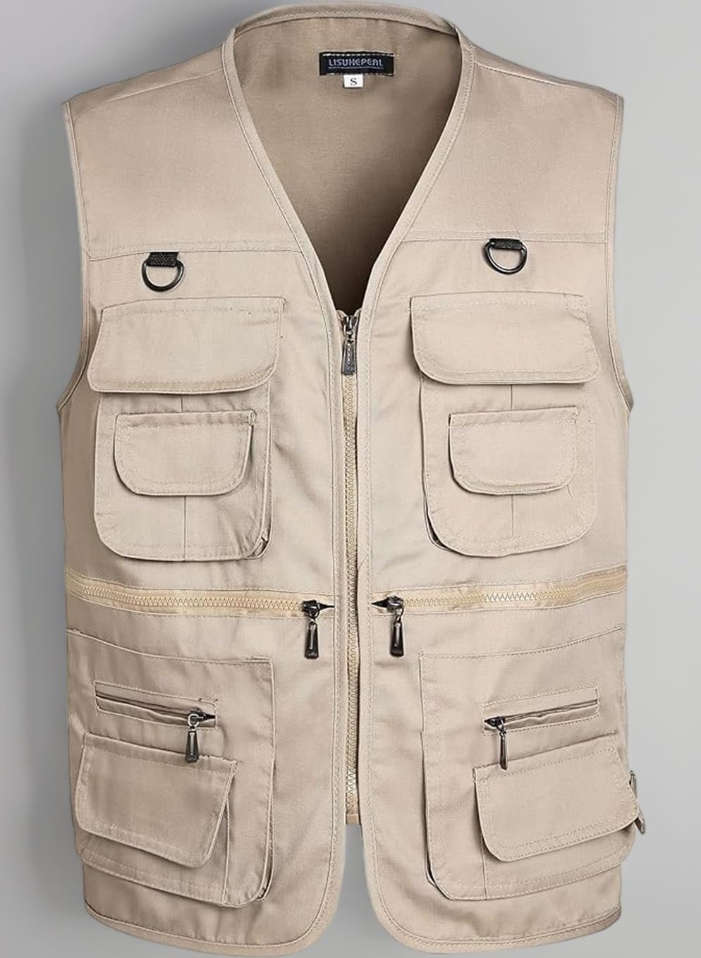 LBL Men's Utility Fishing Vest Lightweight Outdoor Work Safari Travel Photo Multi Pockets Waistcoat Jacket