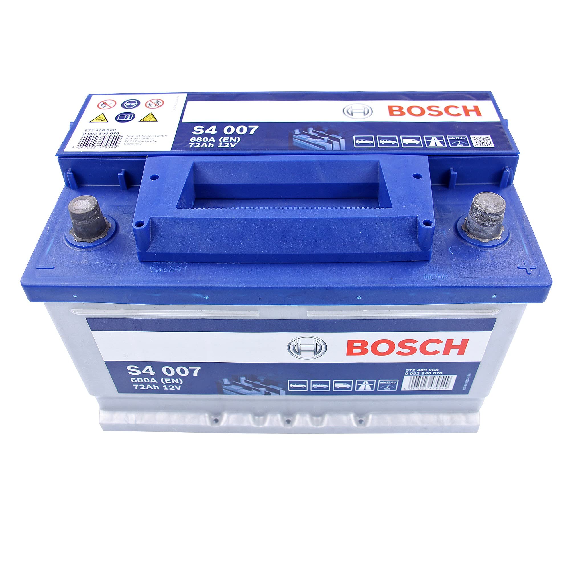 Bosch S4007 - Batterie Auto - 72A/h - 680A - Technologie Plomb-Acide - pour les Véhicules sans Système Start/Stop