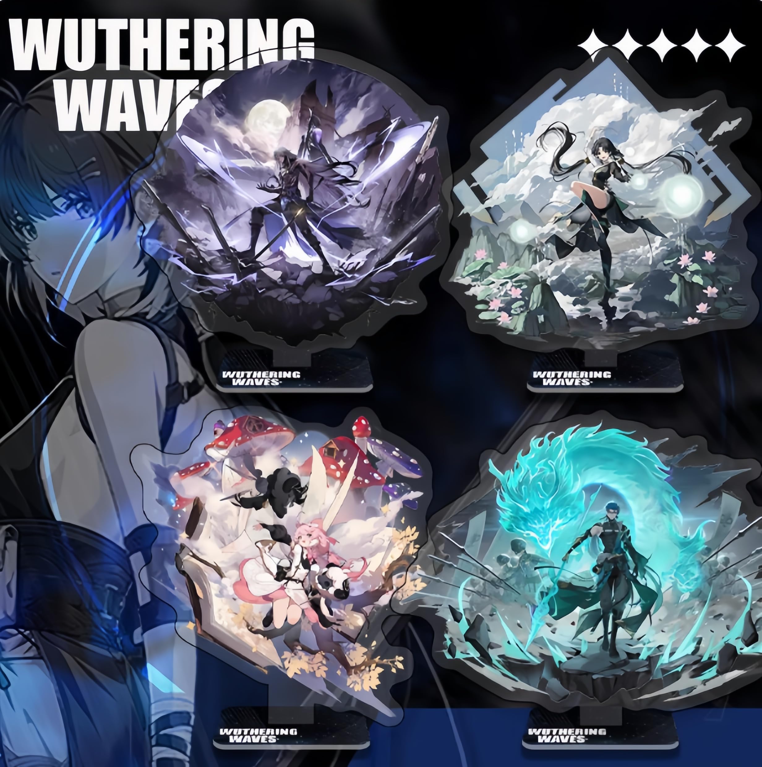 1 pezzo Wuthering Waves stand-up tema regalo 16 centimetri stand-up marchio per i fan (STILE 9)