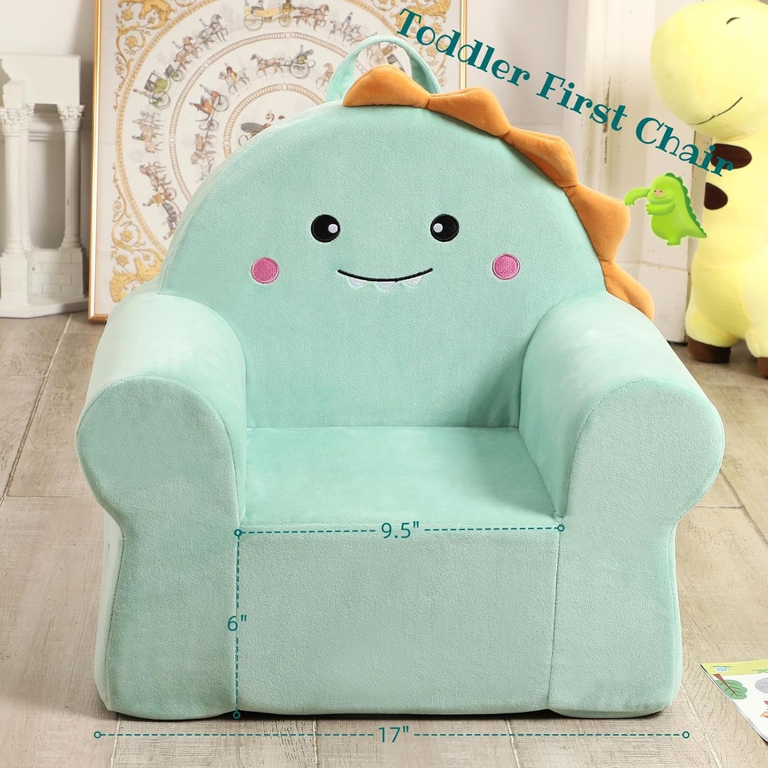 Cuddly Toddler First Chair, Premium Character Chair, Green, 18 Month up to 3 Years - Image 3