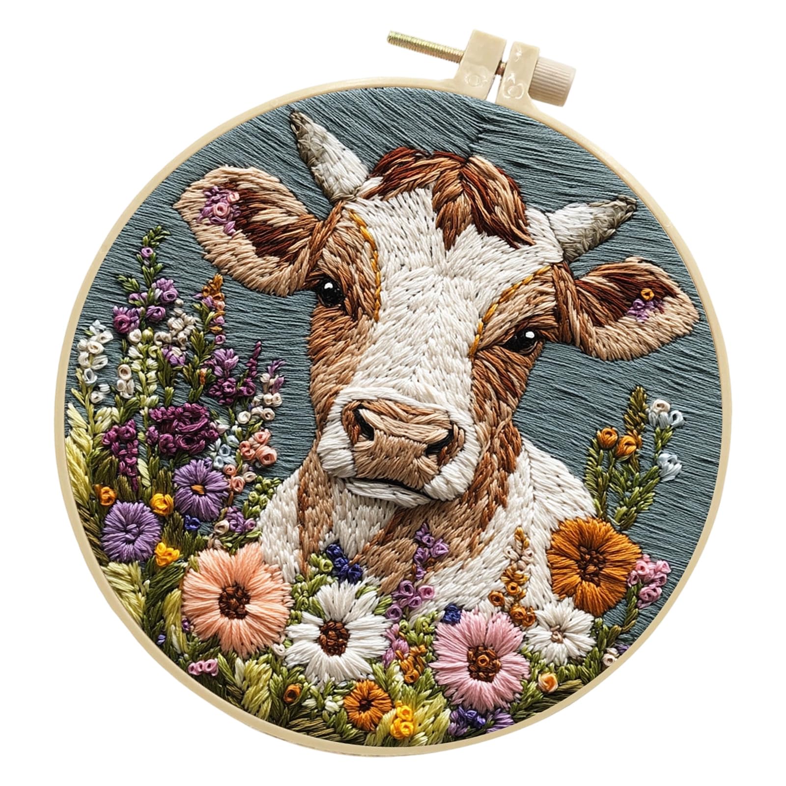 Jazuaiao Creative Embroidery with Cotton Fabric Supplies for Artistic Fun Home Craft