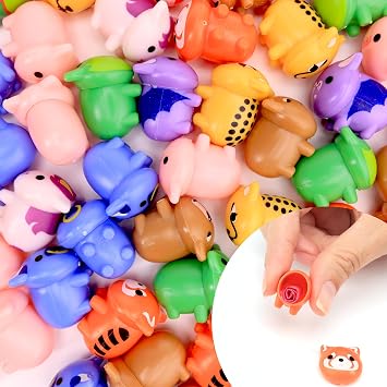 Bulk Toys - Acorn-Shaped Animal Figurines for Kids - 25 Pcs Small Figurines for Party Favors Easter Egg Fillers Goodie Bag Supplies Pinata Stuffers - Bulk Gifts for Kids - Vending Machine Toys