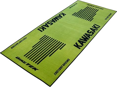 BikeTek Motorcycle Race Garage Mat Suitable For Kawasaki