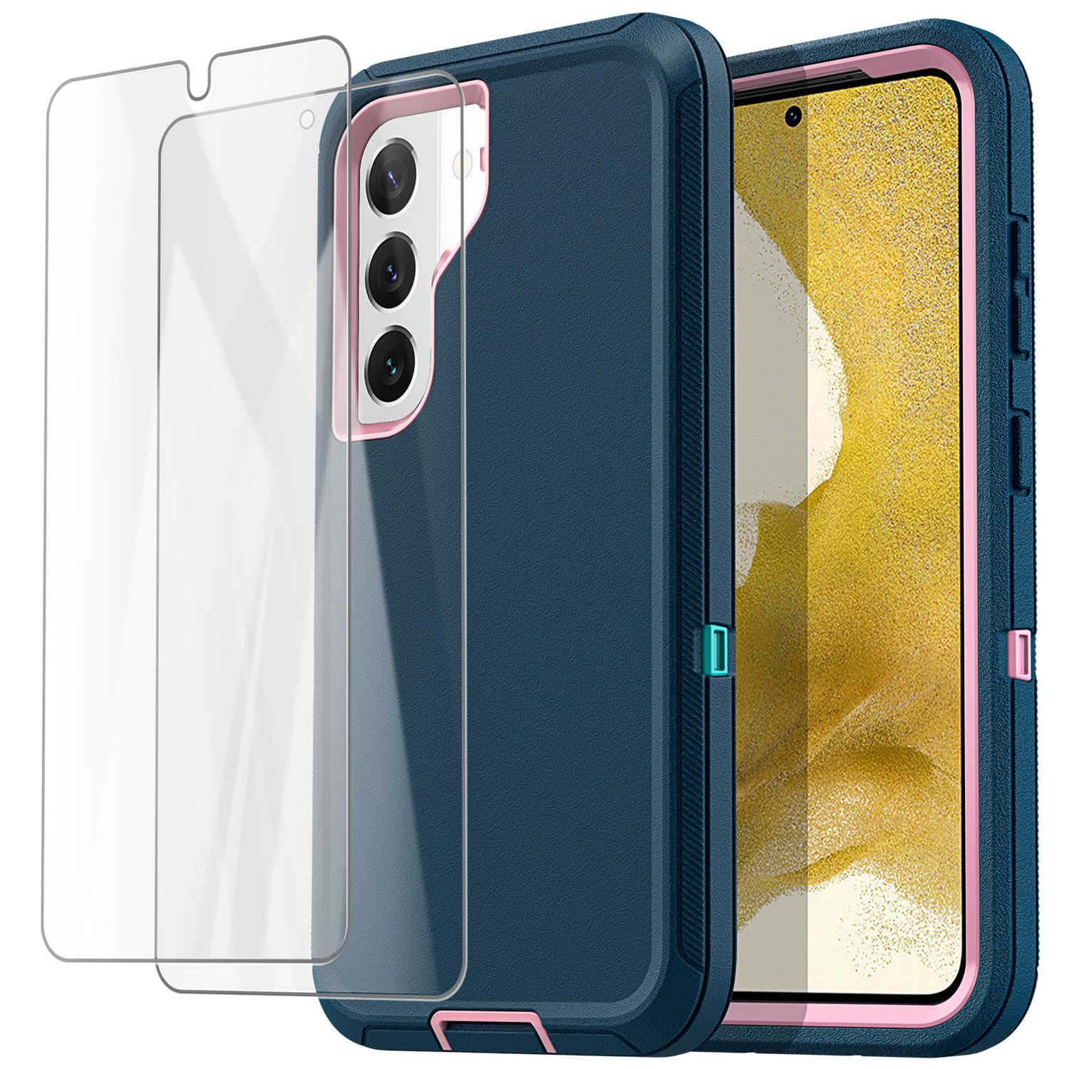 AICase for Samsung Galaxy S22 Case with Screen Protector,Heavy Duty Drop Protection Full Body Rugged Shockproof/Dust Proof Military Protective Tough