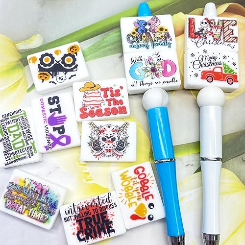 Miniatura 6 de DNCHGOYA Cuentas focales de silicona para Halloween, cuentas focales de silicona para bolígrafos, personajes, cuentas focales de silicona de Navidad