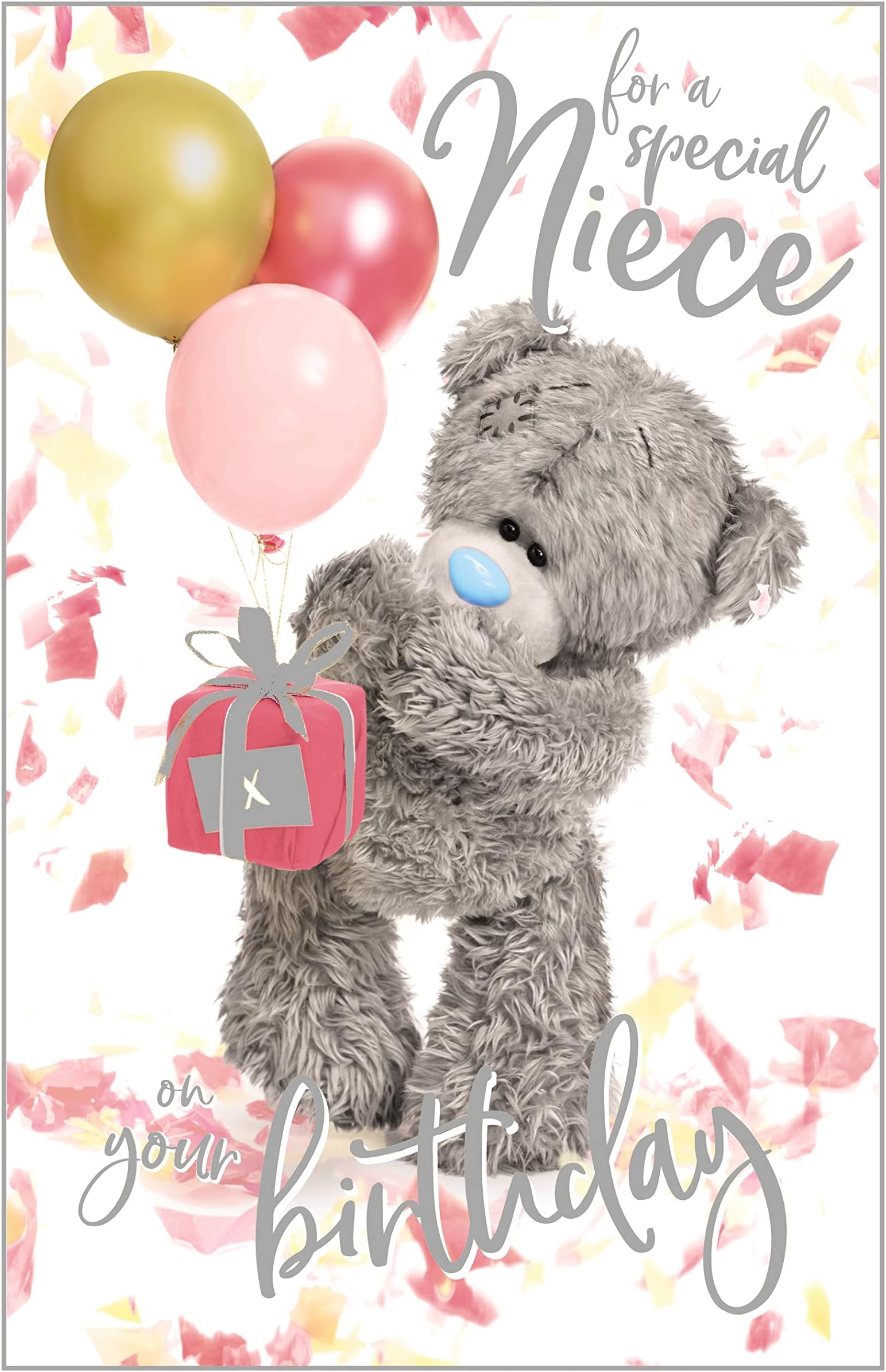 Niece Birthday Bear With Balloons