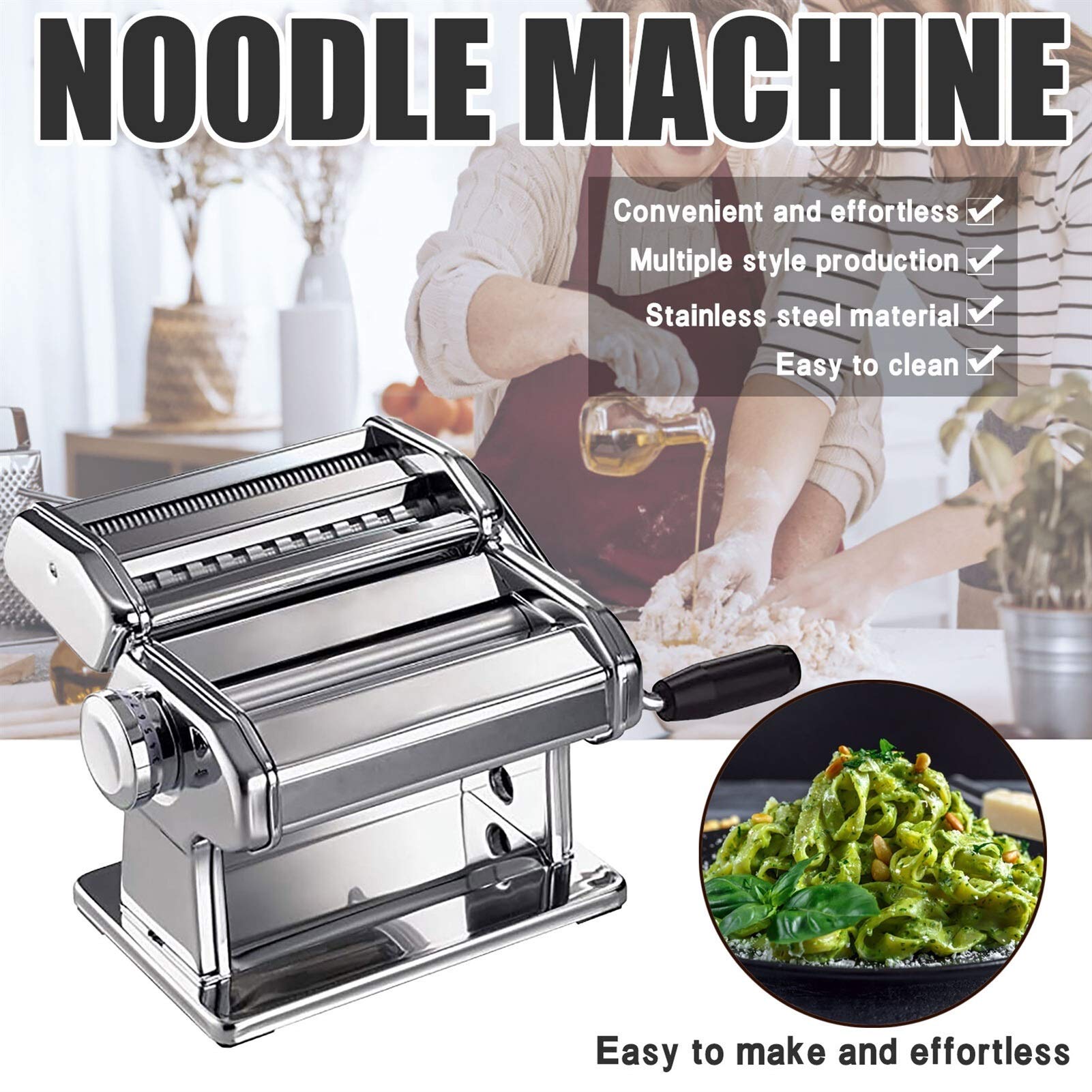 Máquina Para Hacer Pasta Rocker Split Prensa De Pasta De Dos Cuchillos Máquina De Pasta Manual Para El Hogar Máquina Para Hacer Fideos A Presión Fideos Diy Accesorio De Jugo Fresco Para Máquina Para