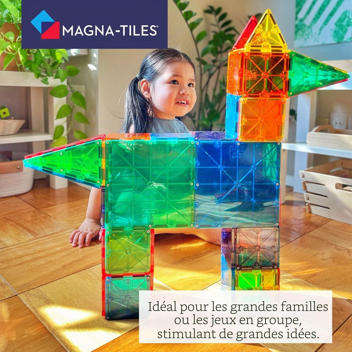 Magna-Tiles Clear Colors À partir de 3 ans 100 Piece Set