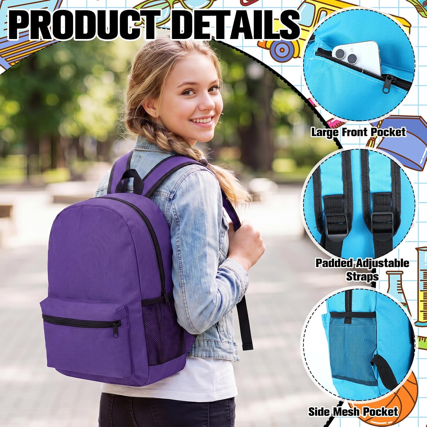 Harloon 17 inch Backpacks Bulk Lightweight Backpack image 4
