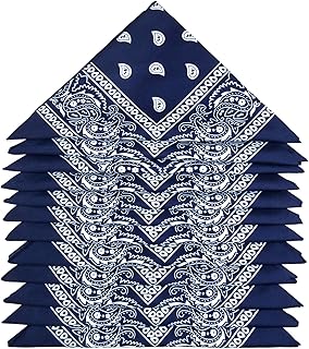 Bandanas Paisley, 12 Piezas Foulards, Pañuelos para el cuello para Hombre y Mujer