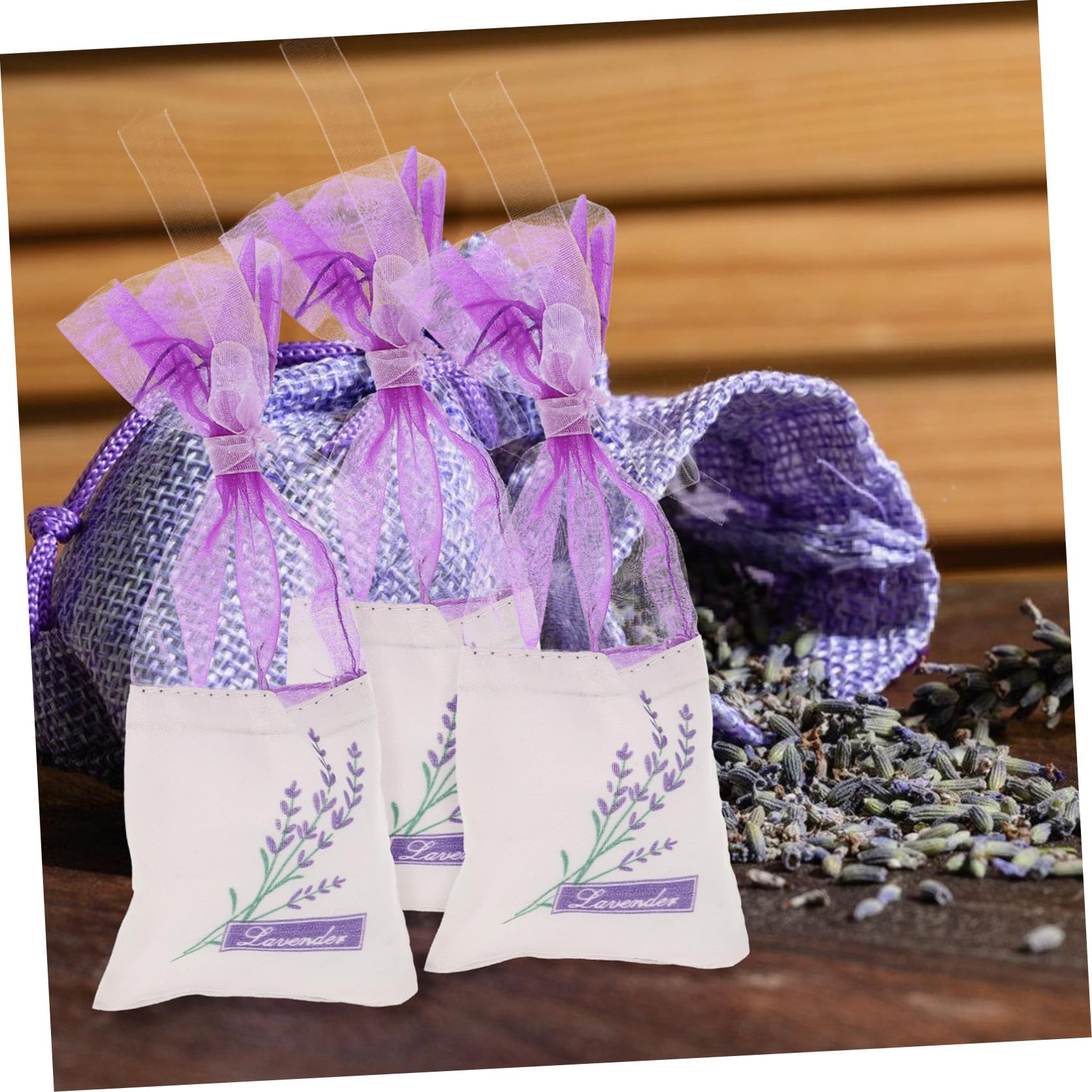 FRCOLOR 5 Ensembles De Lavande Séchée Sachets De Thé Réutilisables Pour Le Thé En Vrac Pot-pourri Pochette Rangement Pochette De Rangement Sachets Décoratifs Coton 20 Pièces * 5