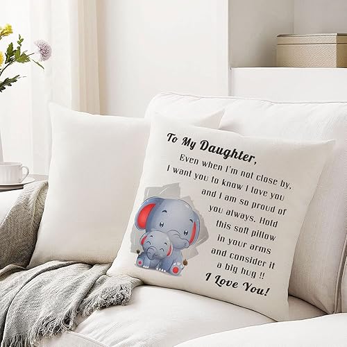 Miniatura 2 de Hardeson Fundas de almohada para hija, regalos de hija de mamá papá, divertida decoración del hogar, regalo para hija, cumpleaños, Navidad,
