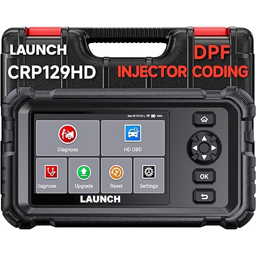 2025 LAUNCH CRP129HD Heavy Duty Truck Scanner with DPF Regen, Speed Limit Adjust Reset, Full System Diesel Semi Truck Diagnostic Tool & Code Reader for Cummins Detroit International Paccar