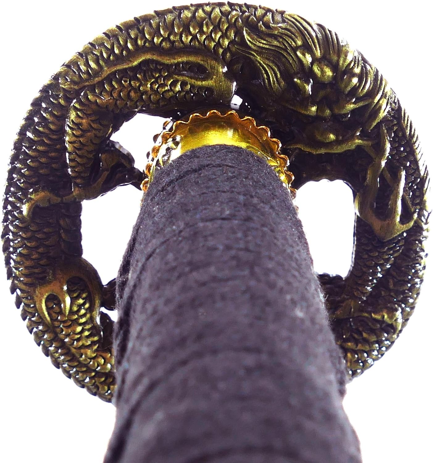 Handmade Sharp Katana Samurai Sword 40" Full Size Black - Shinto Dragon Tsuba