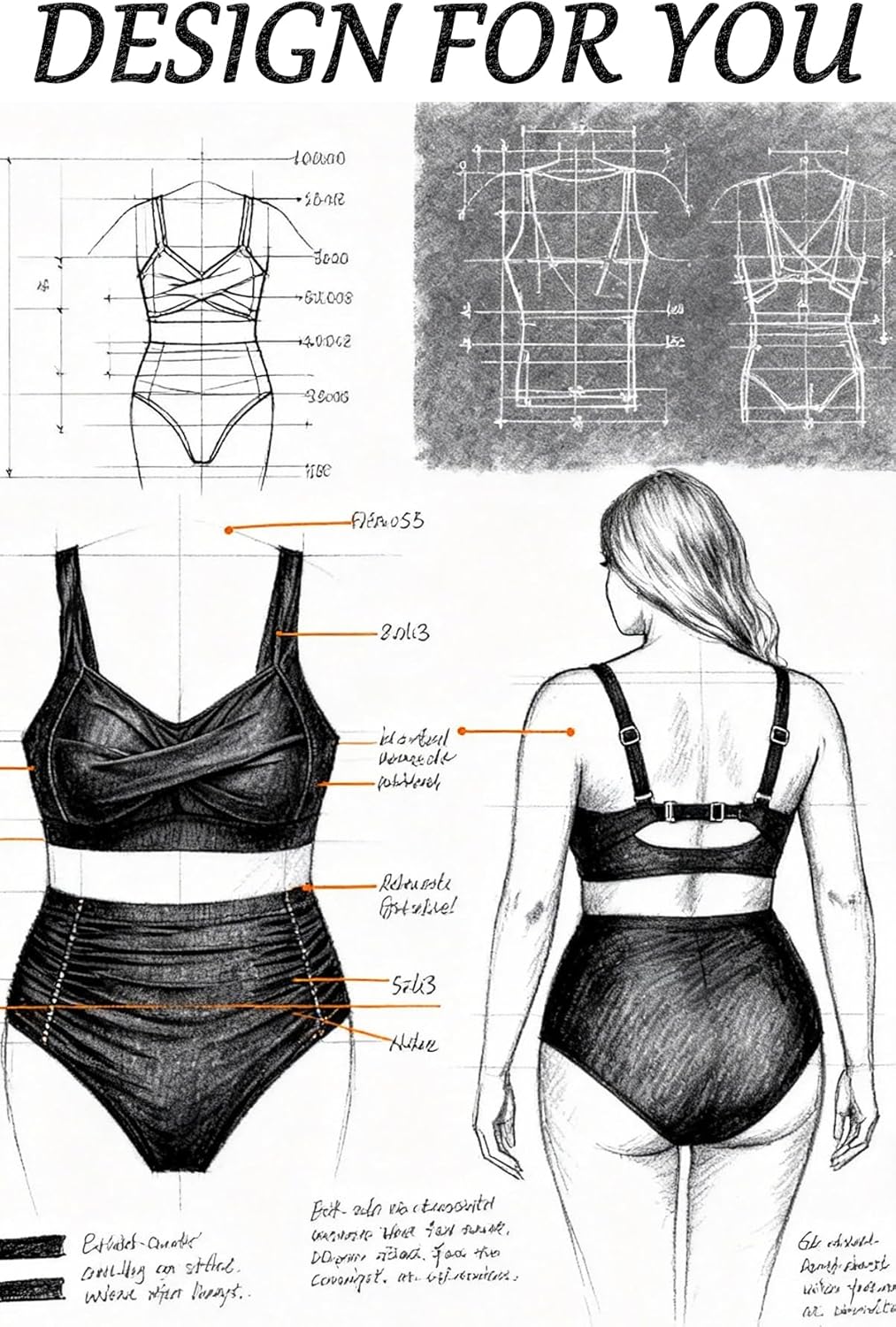 Daci Women's Plus Size Bikini Sets - High Waisted Two-Piece Swimsuits with Tummy Control - Image 5