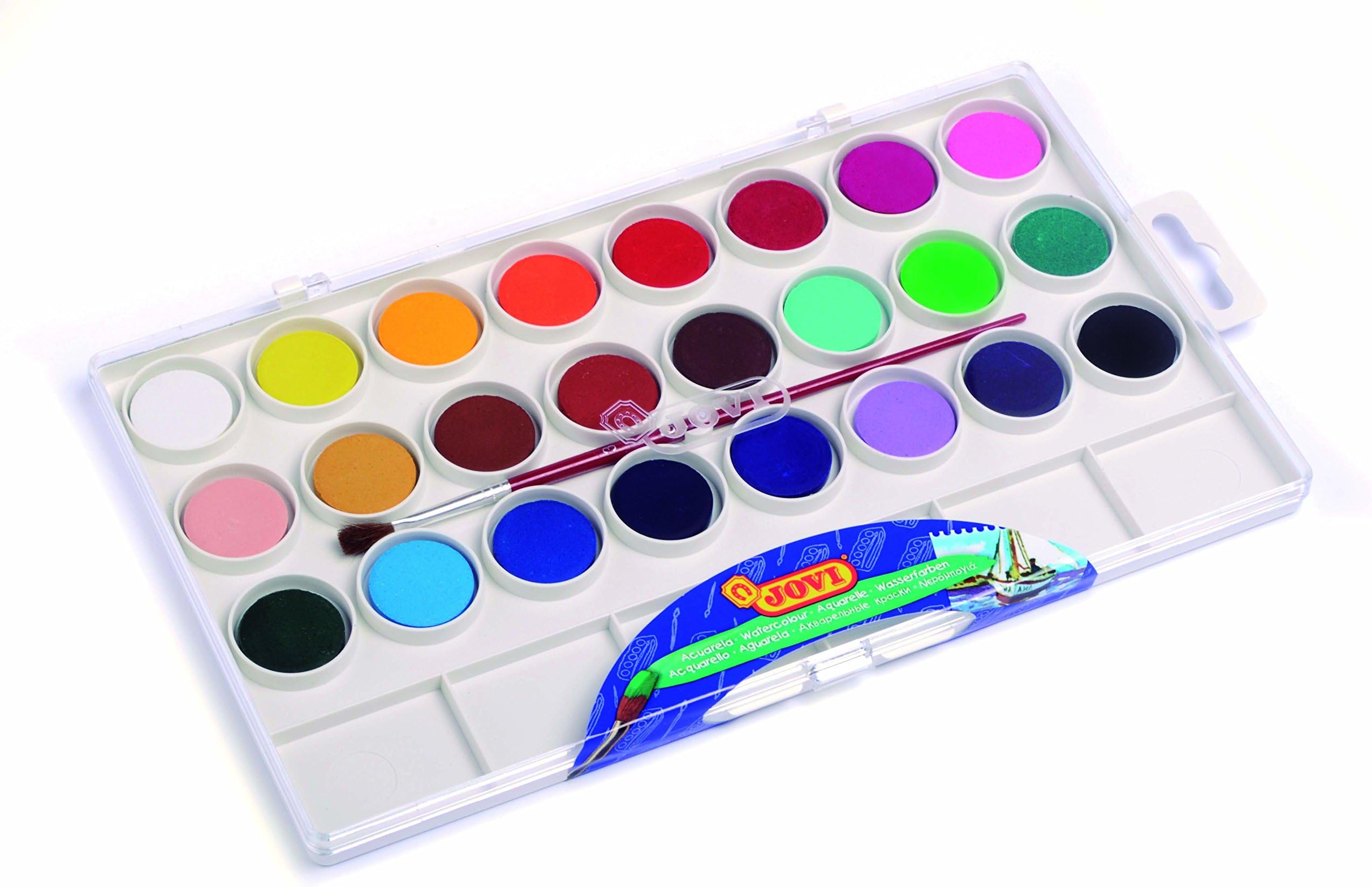 Jovi Watercolor Paint Set; Set of 24 Colors with Brush