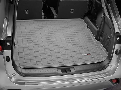 Vista 2 de WeatherTech Forro de maletero de carga para Toyota Highlander, Highlander Hybrid - Detrás de la segunda fila (421349) gris